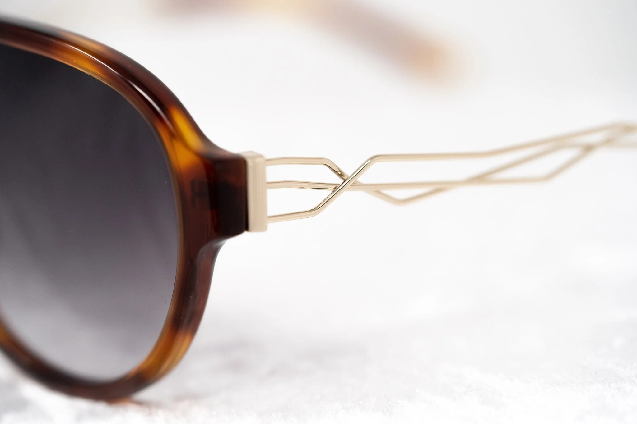 Prabal Gurung Sunglasses Dark Brown Tortoise Shell and Grey - Image 9