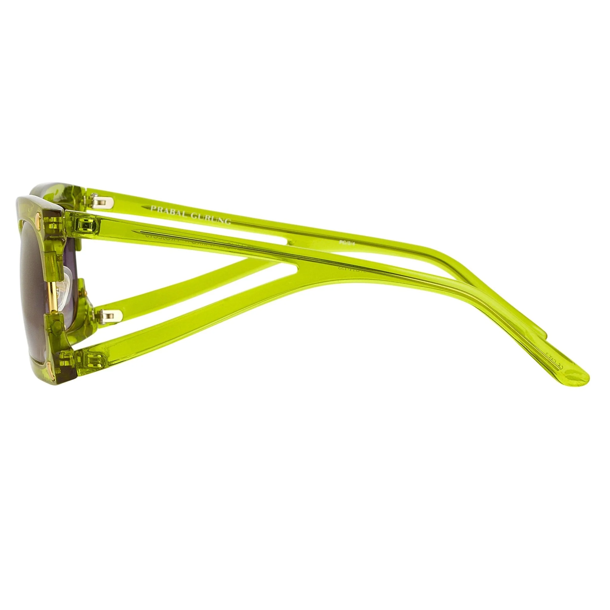 Prabal Gurung Sunglasses Rectangular Green and Purple - Image 4