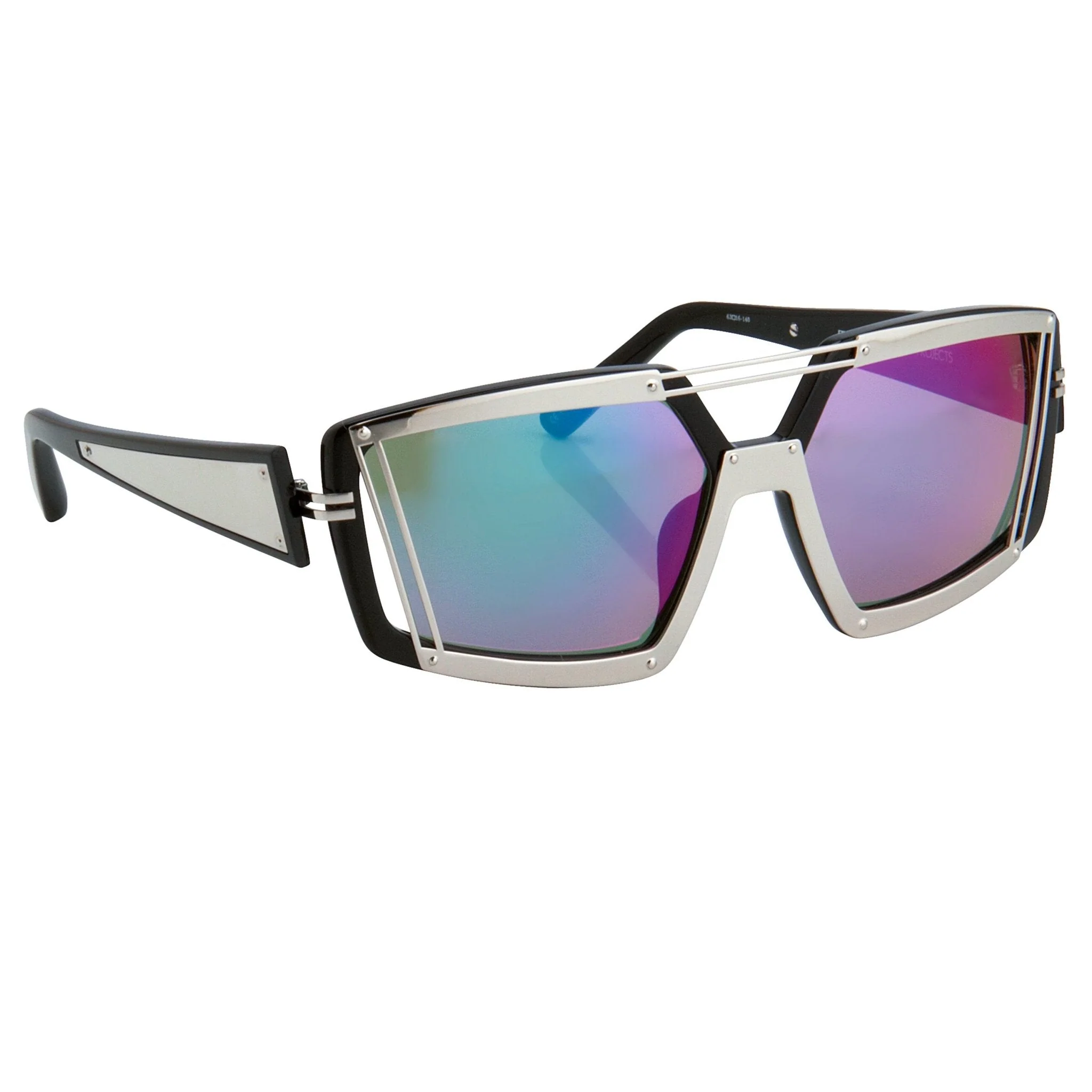 Prabal Gurung Sunglasses Rectangular Black and Purple - Image 2