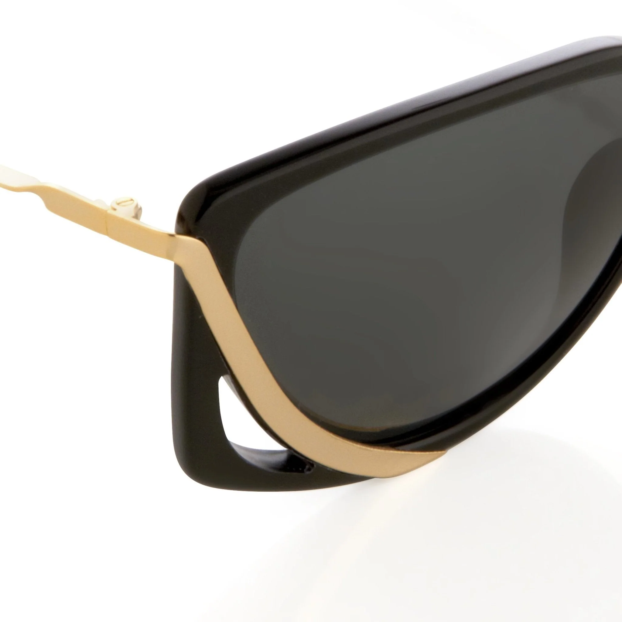 Prabal Gurung Sunglasses Rectangular Black and Grey - Image 2