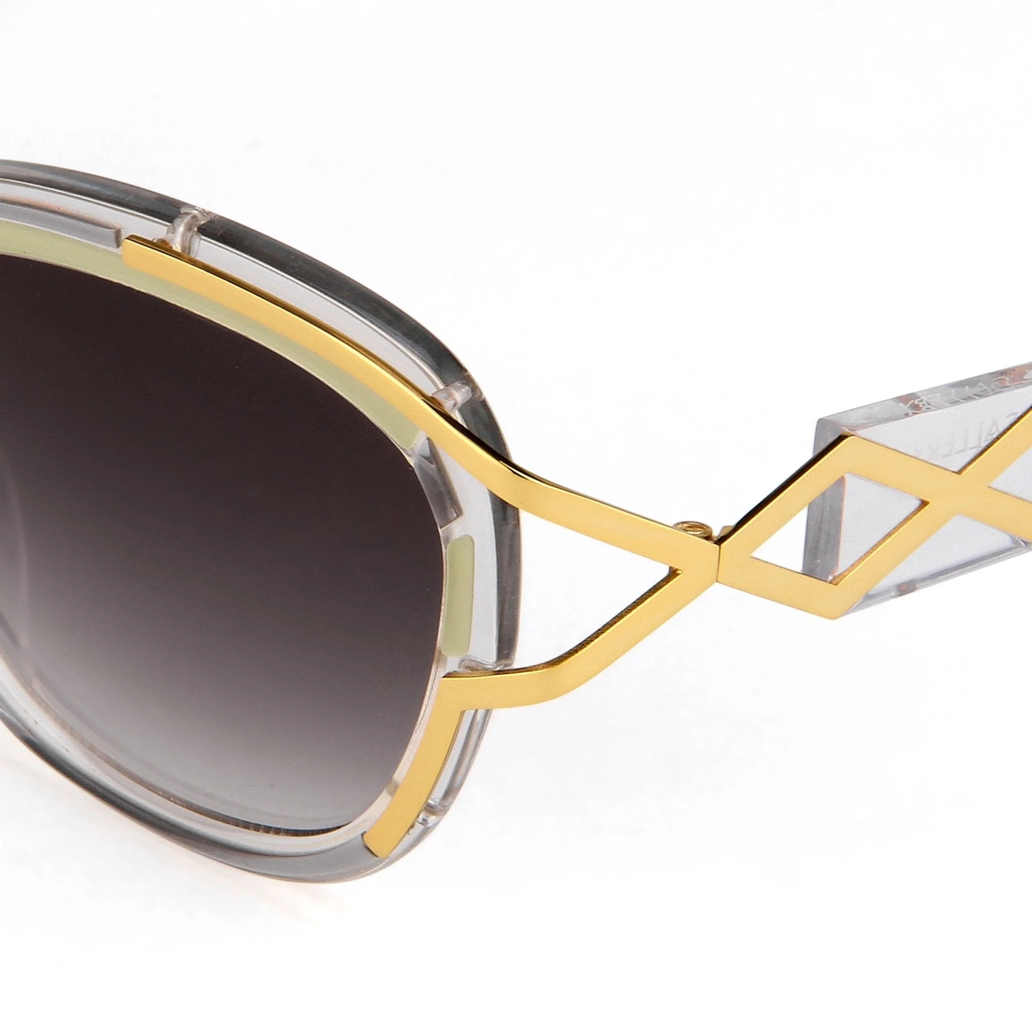 Prabal Gurung Sunglasses Square Olive and Grey - Image 2