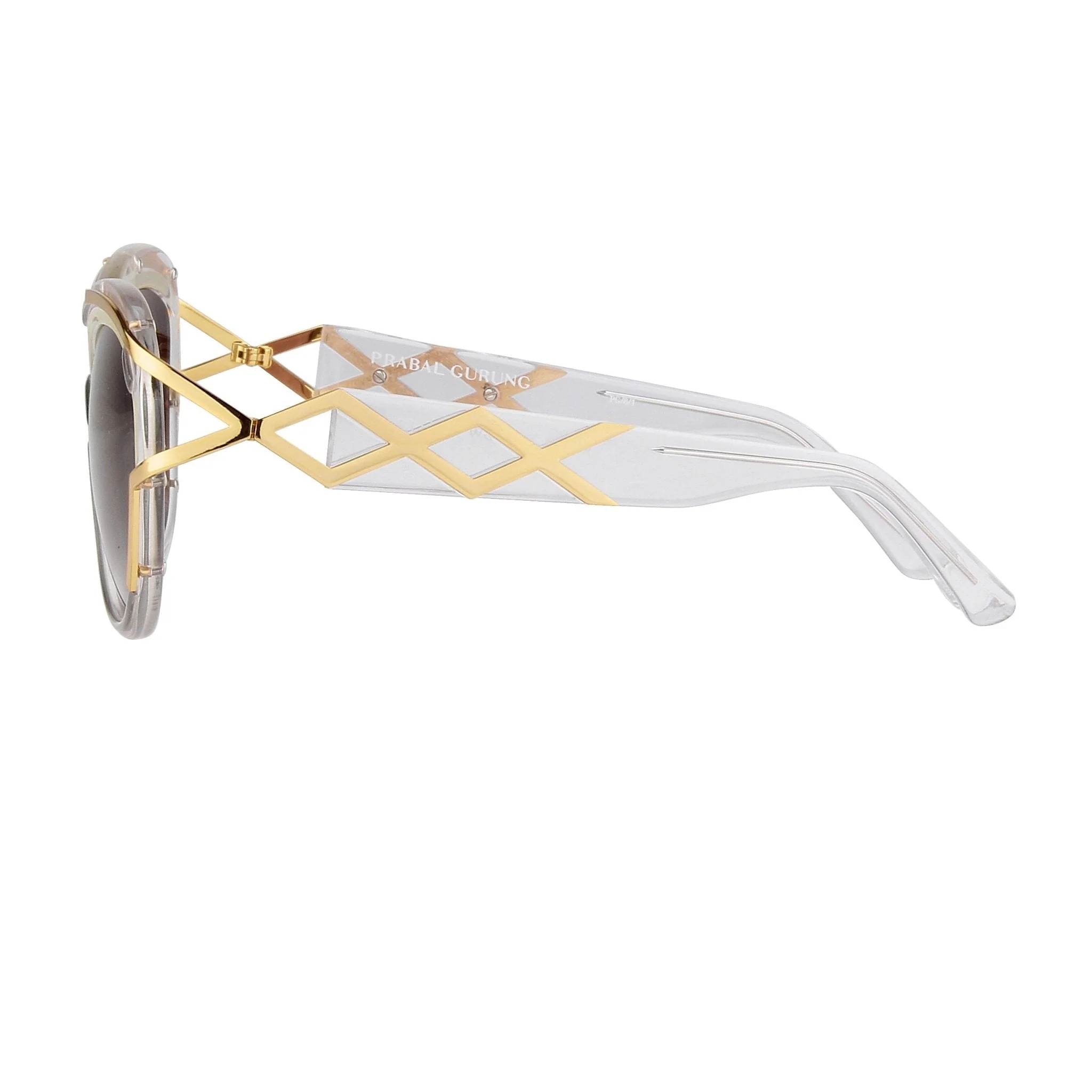 Prabal Gurung Sunglasses Square Olive and Grey - Image 4