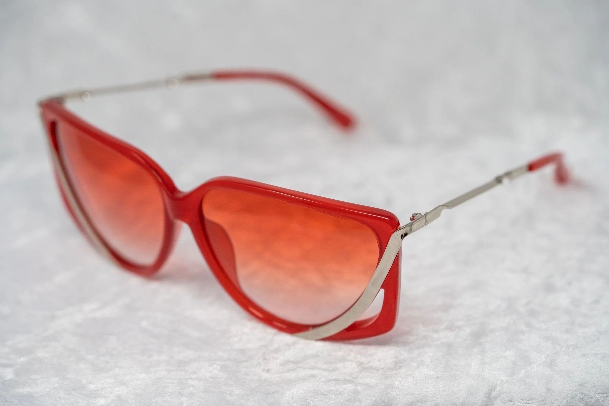 Prabal Gurung Sunglasses Rectangular Red - Image 5
