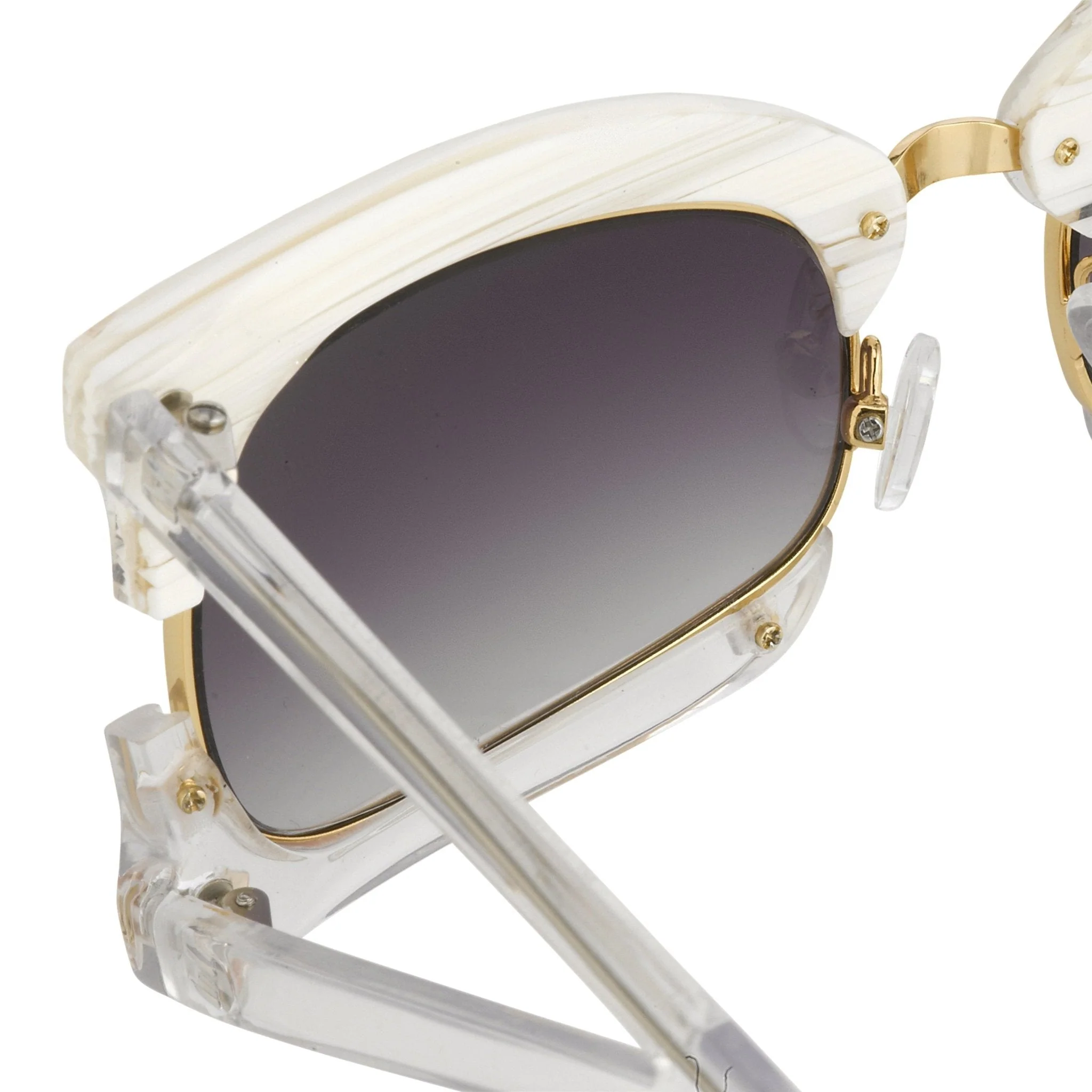 Prabal Gurung Sunglasses Rectangular White and Purple - Image 2