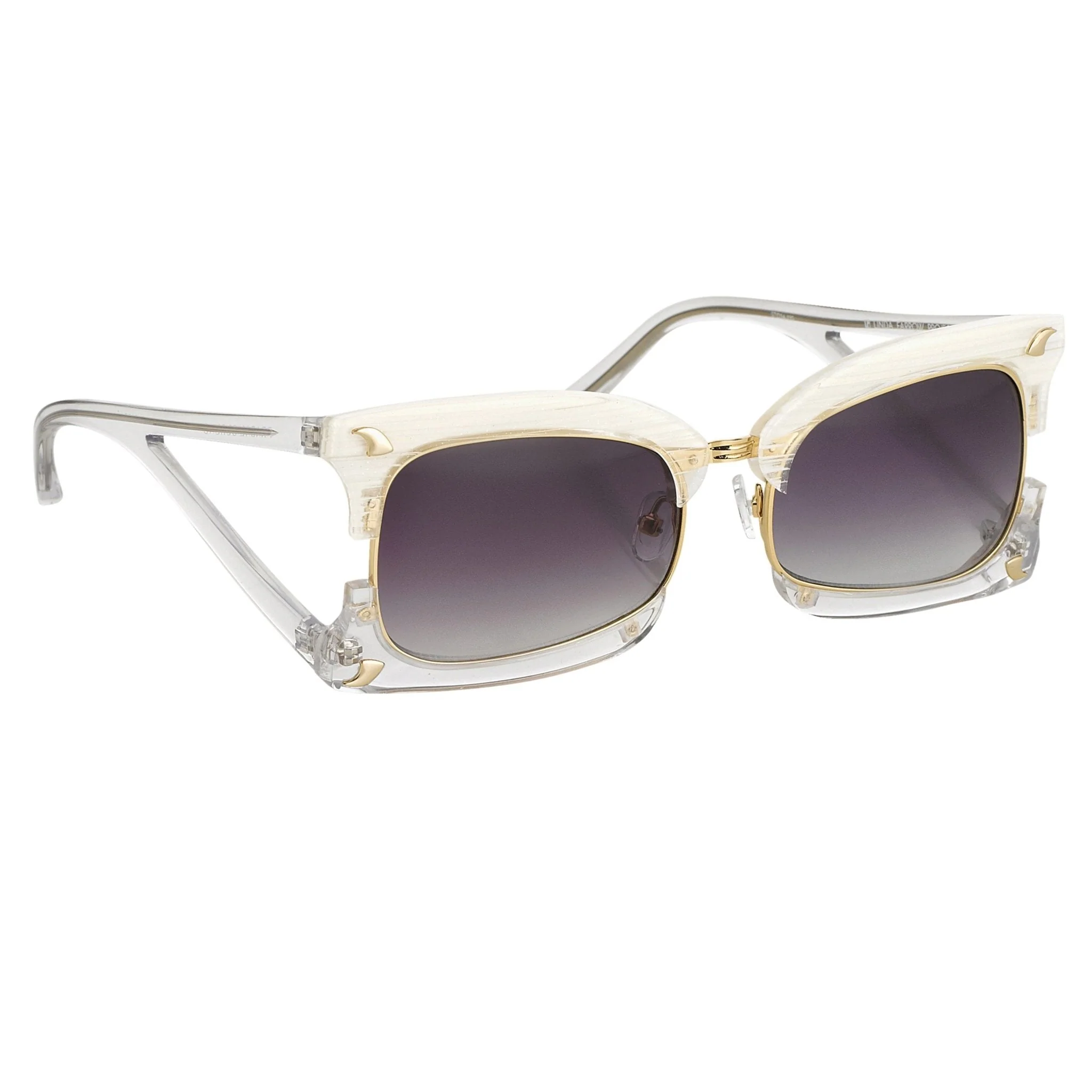 Prabal Gurung Sunglasses Rectangular White and Purple - Image 3