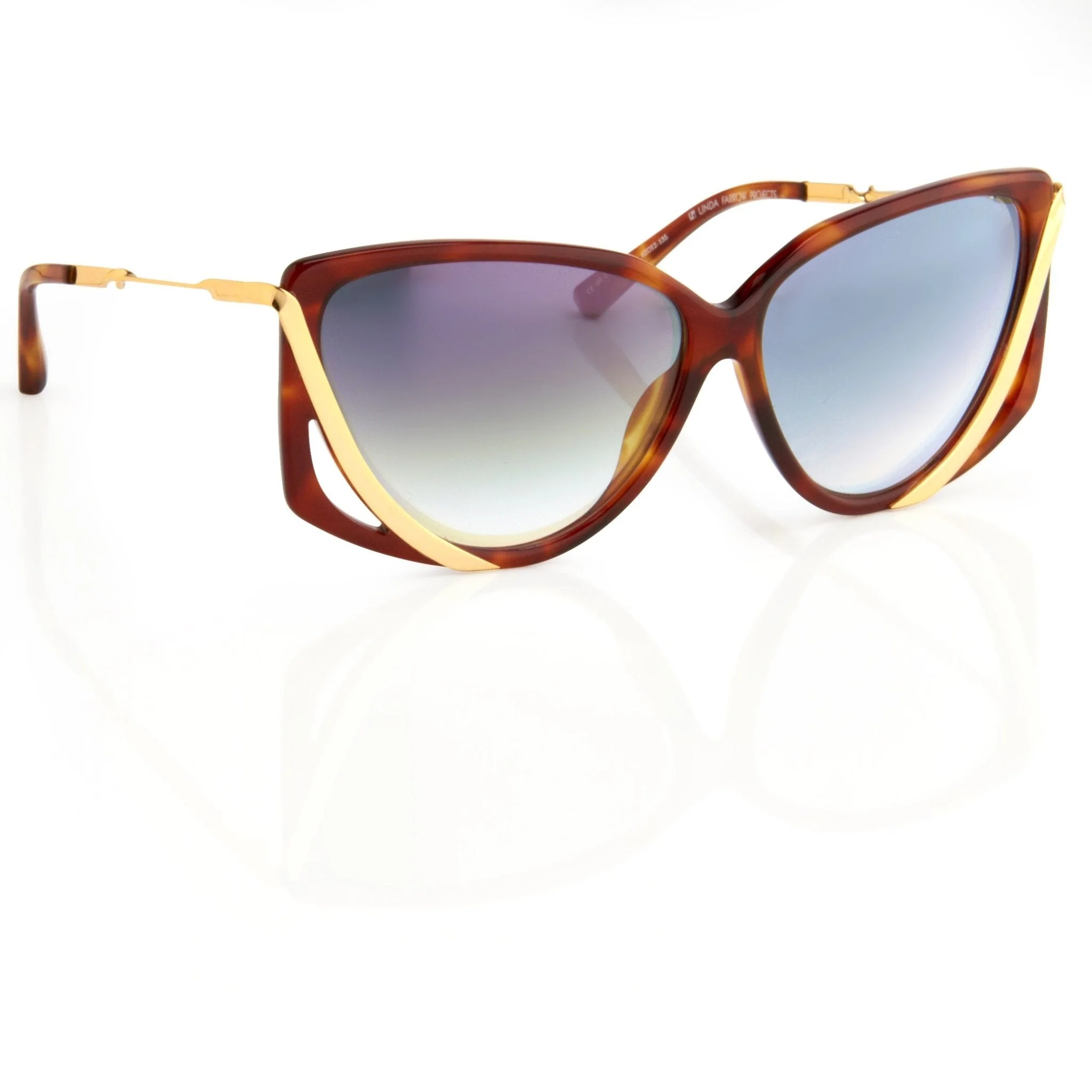 Prabal Gurung Sunglasses Rectangular Tortoise Shell and Grey - Image 3