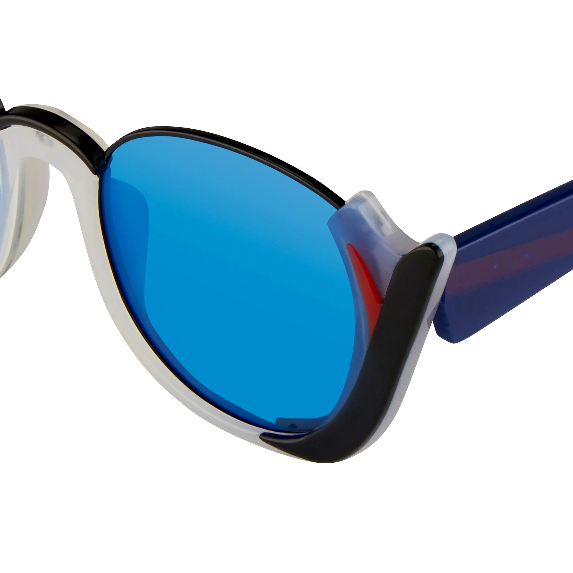 Prabal Gurung Sunglasses Round Black and Blue - Image 2