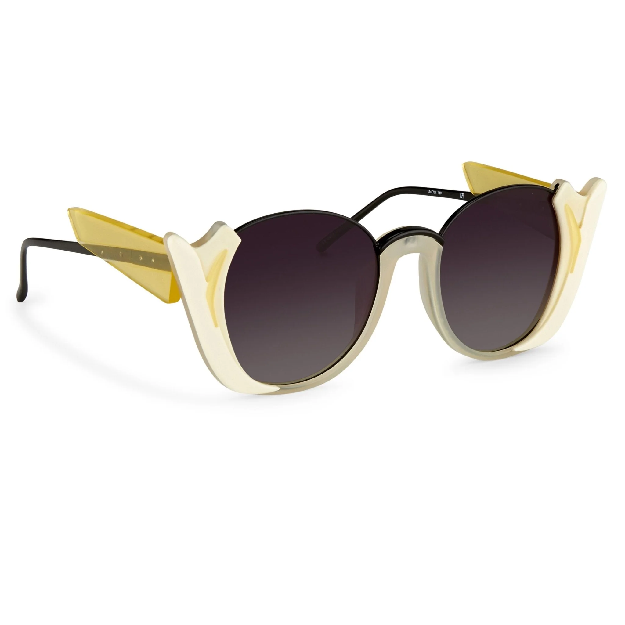 Prabal Gurung Sunglasses Round Ivory and Grey - Image 3