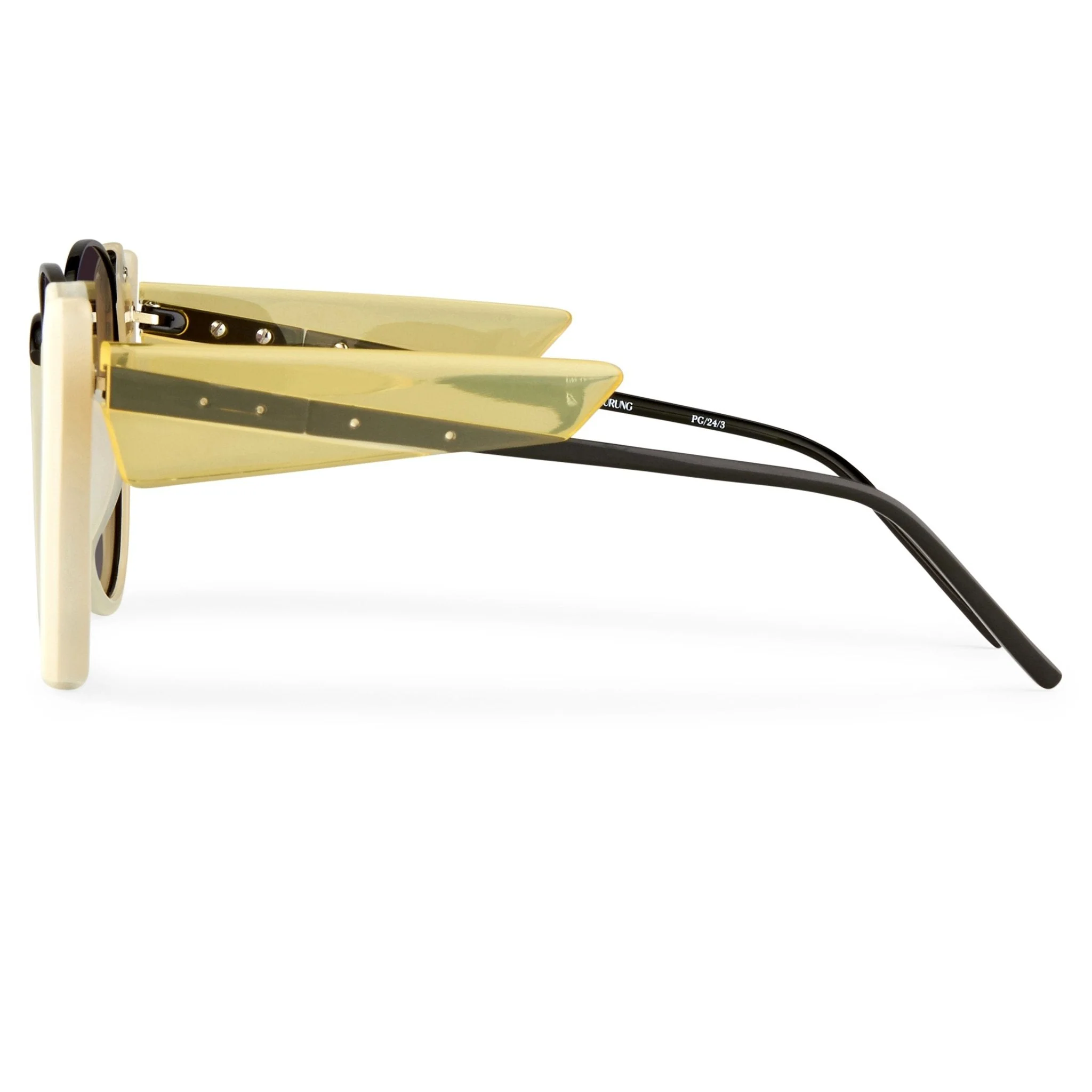 Prabal Gurung Sunglasses Round Ivory and Grey - Image 4