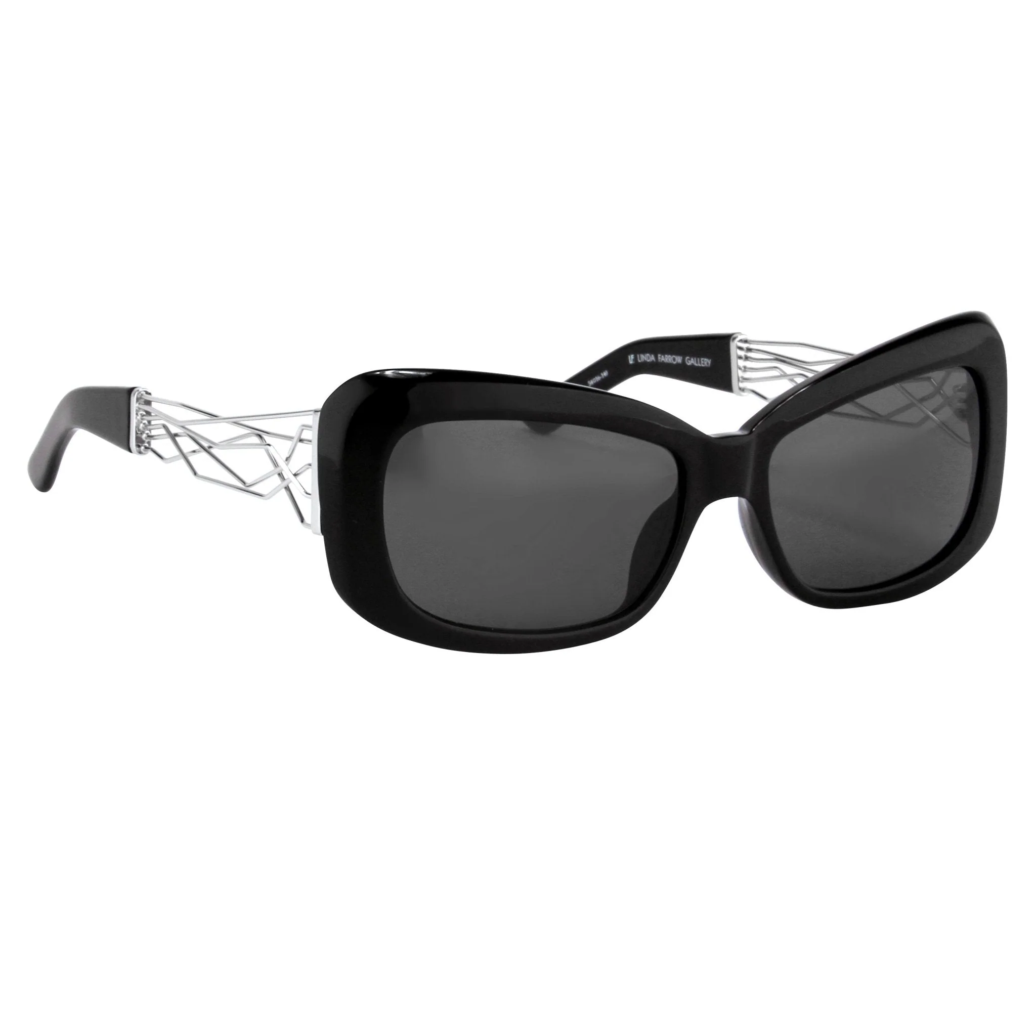 Prabal Gurung Sunglasses Rectangle Black and Grey - Image 3