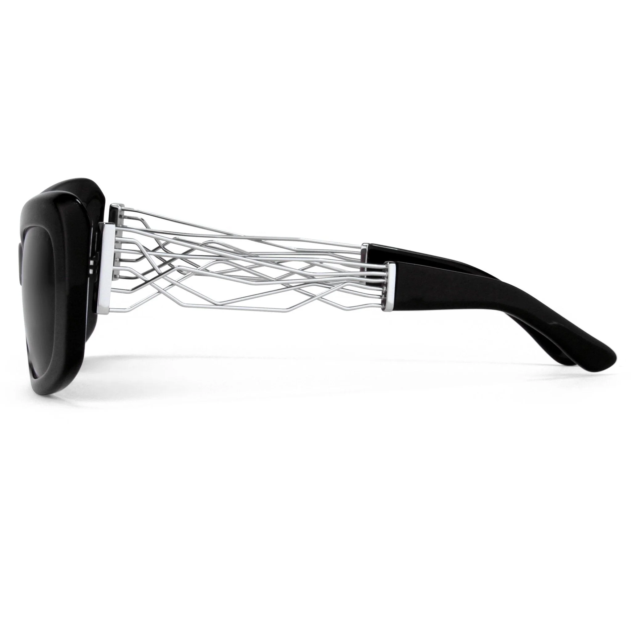 Prabal Gurung Sunglasses Rectangle Black and Grey - Image 4