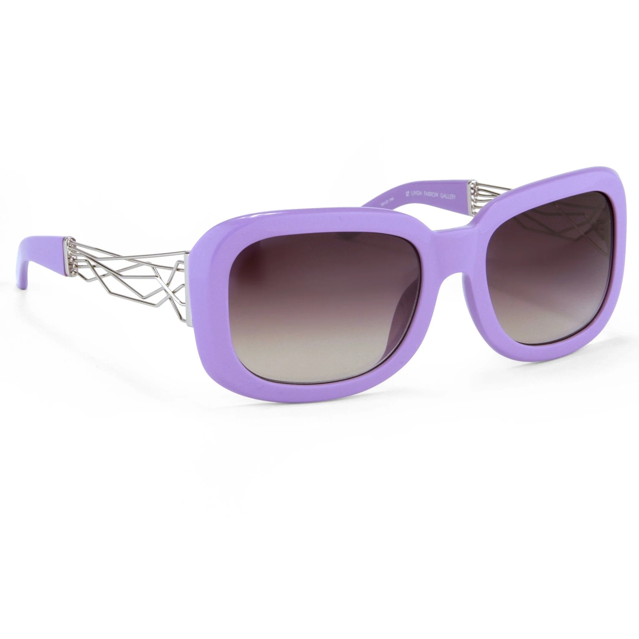 Prabal Gurung Sunglasses Rectangle Purple and Grey - Image 3