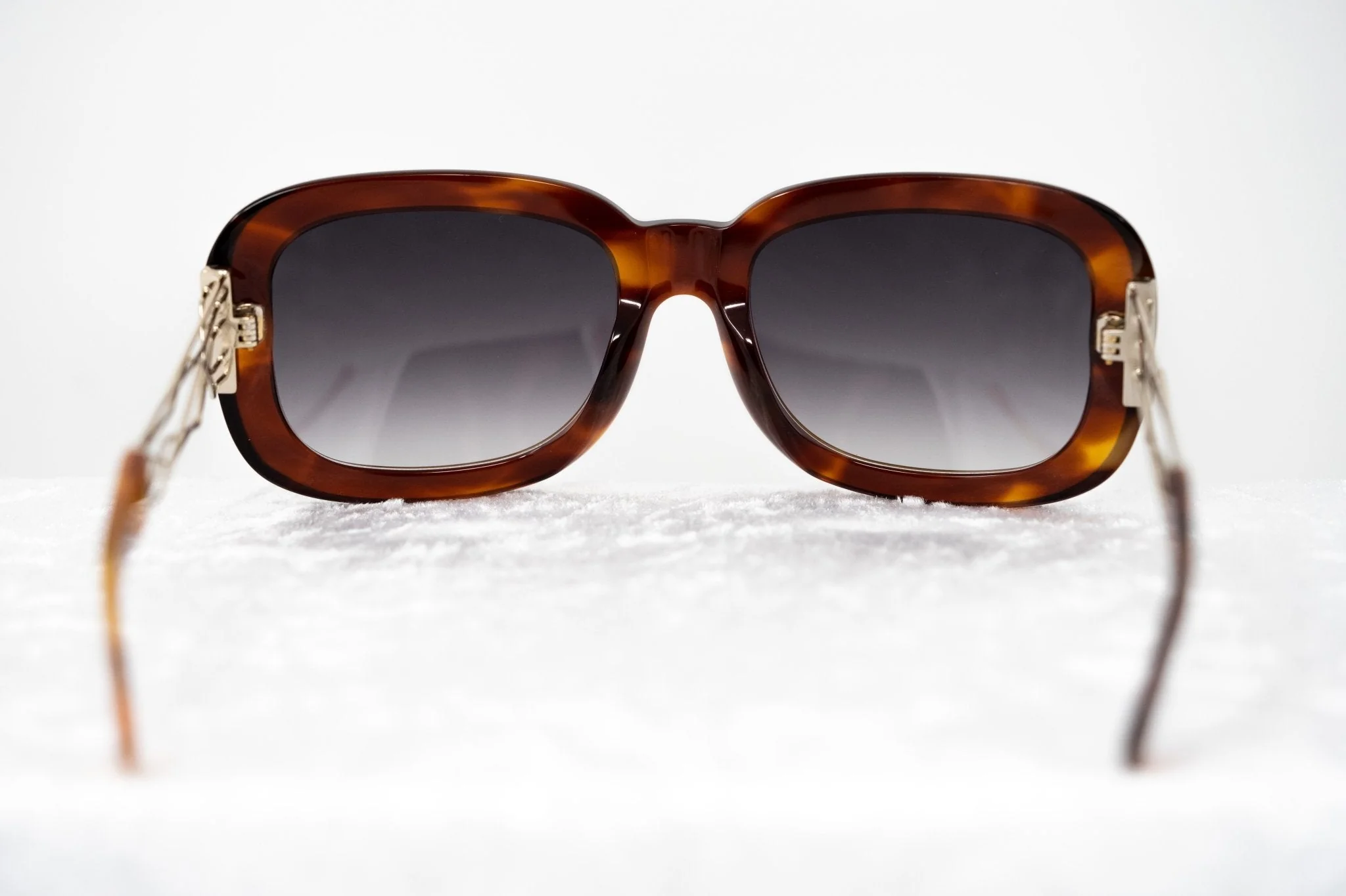 Prabal Gurung Sunglasses Rectangle Tortoise Shell Acetate and Grey - Image 6