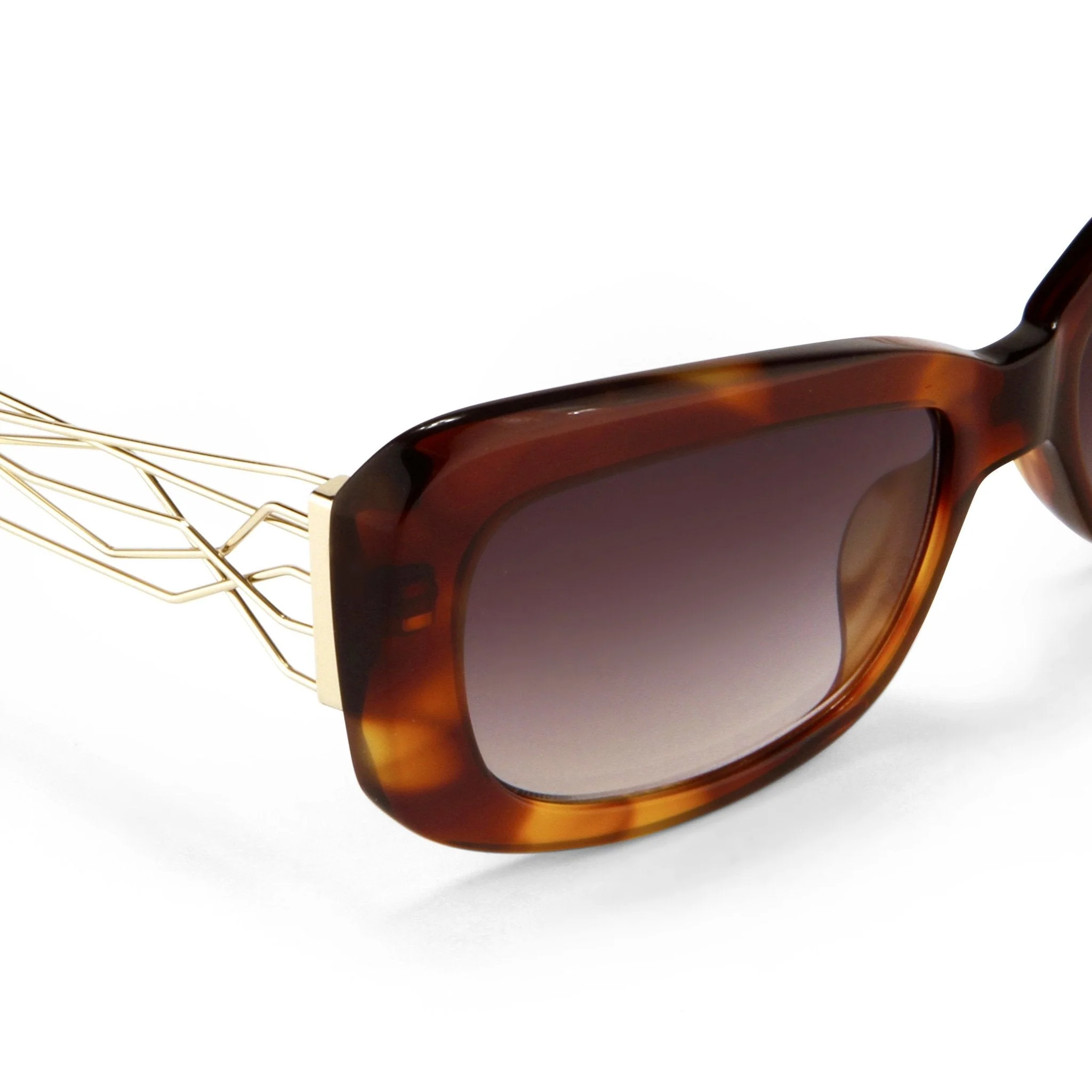 Prabal Gurung Sunglasses Rectangle Tortoise Shell and Grey - Image 2