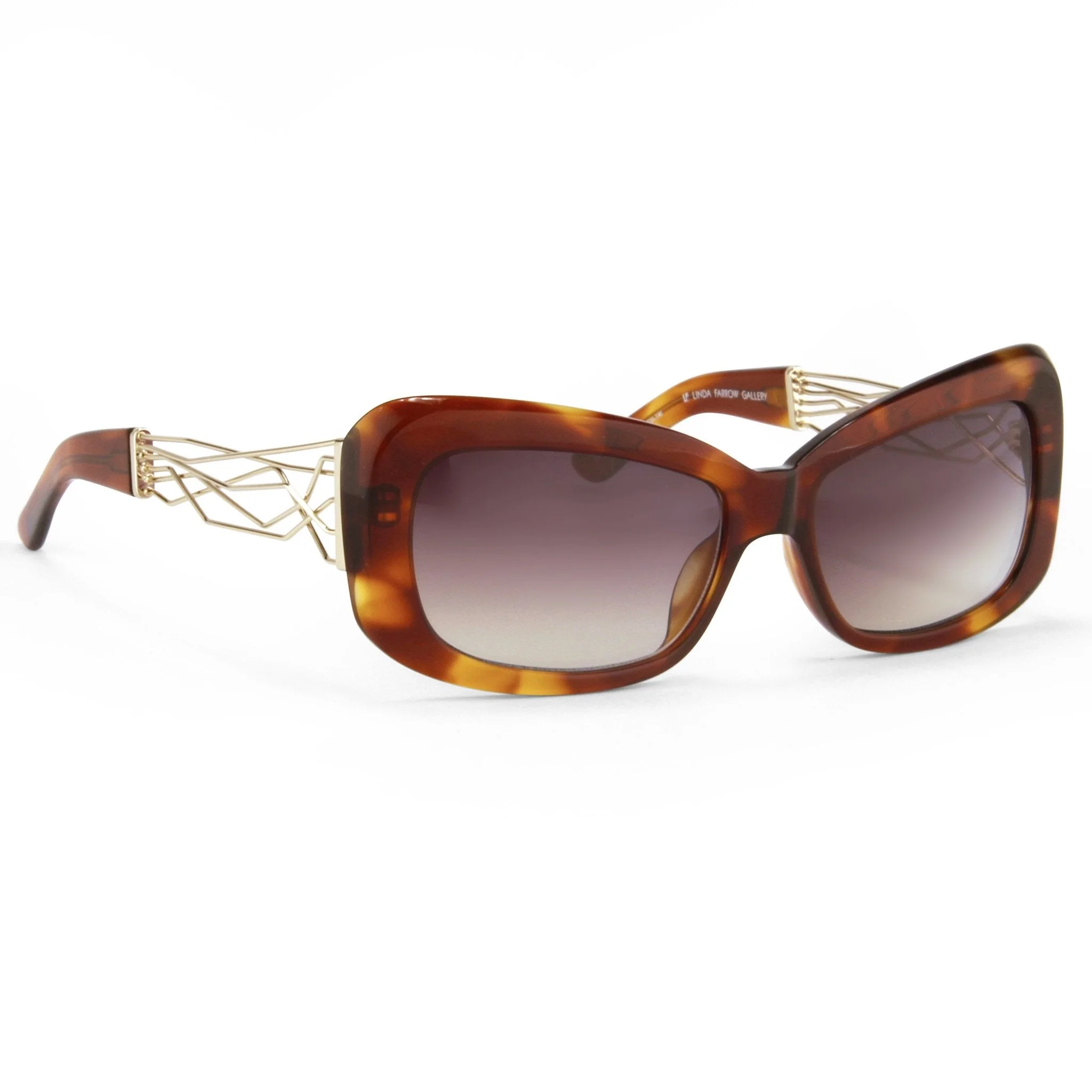 Prabal Gurung Sunglasses Rectangle Tortoise Shell and Grey - Image 3