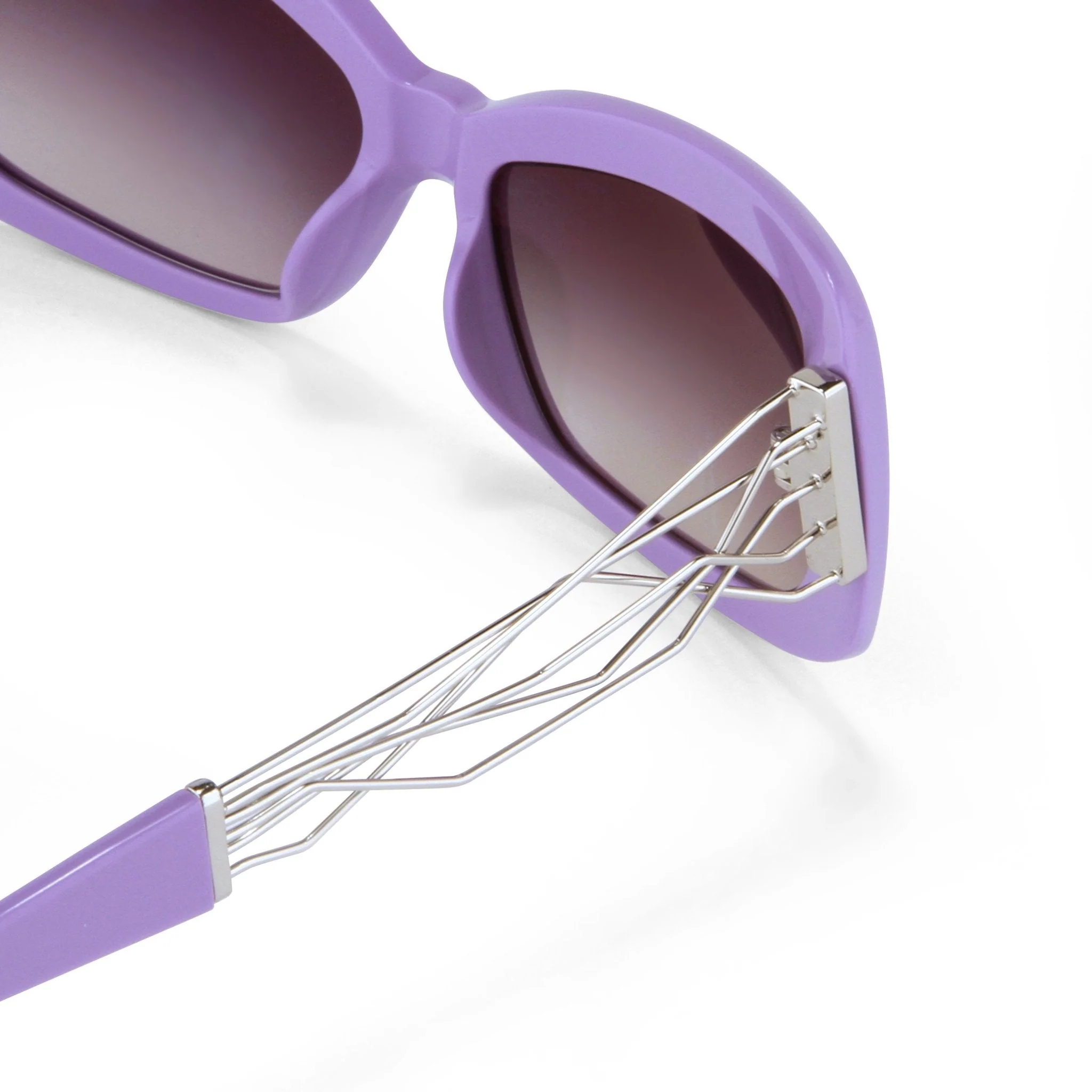 Prabal Gurung Sunglasses Rectangle Purple and Grey - Image 2