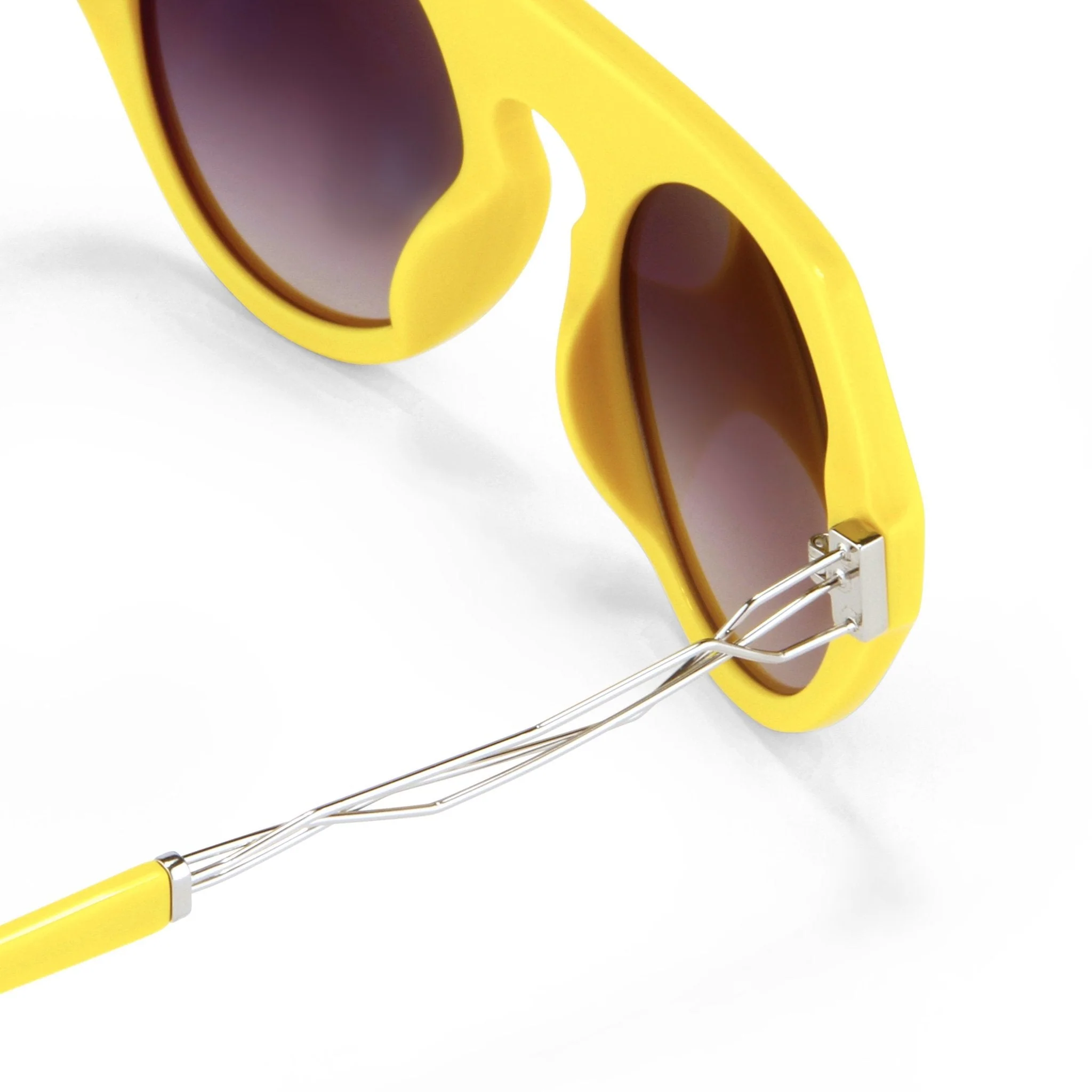 Prabal Gurung Sunglasses Round Yellow and Grey - Image 2