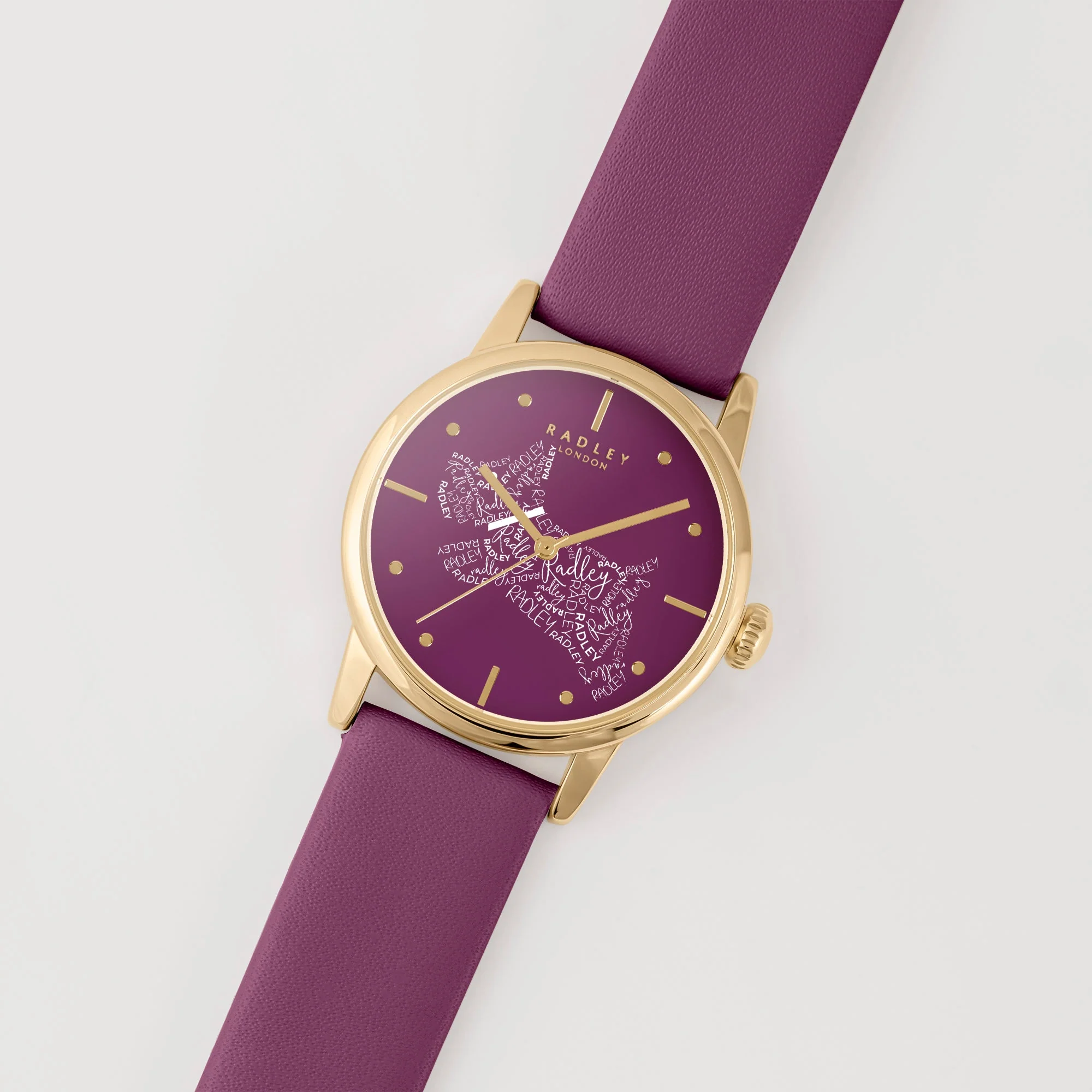 Radley Calligraghy Ladies Purple Watch - Image 2