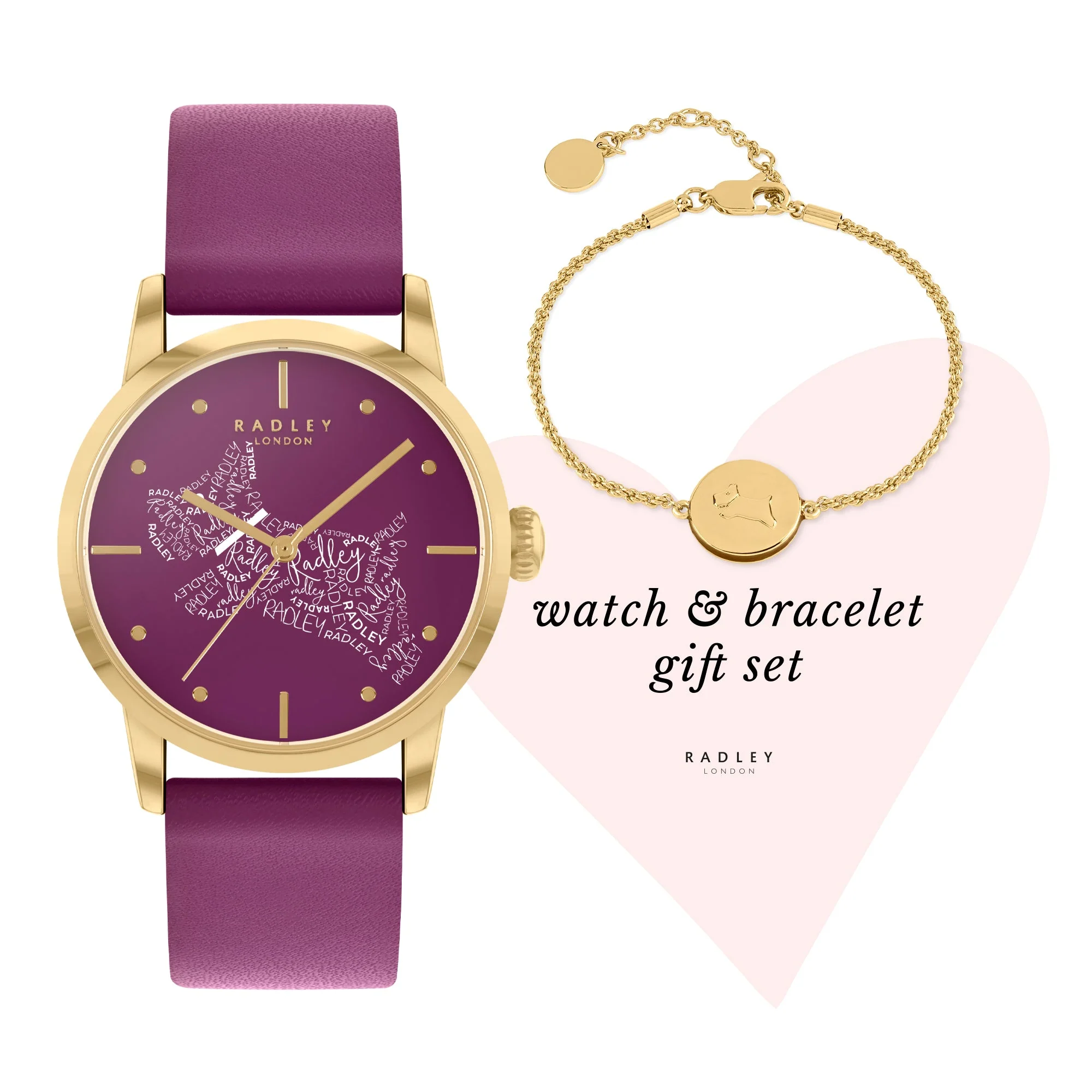 Radley Calligraghy Ladies Purple Watch - Image 5