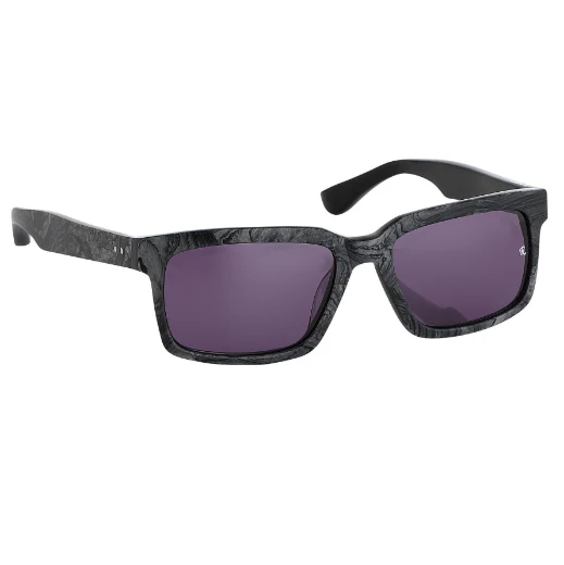 Raf Simons by Linda Farrow - Rectangular Black Texture and Grey Lenses - Image 2
