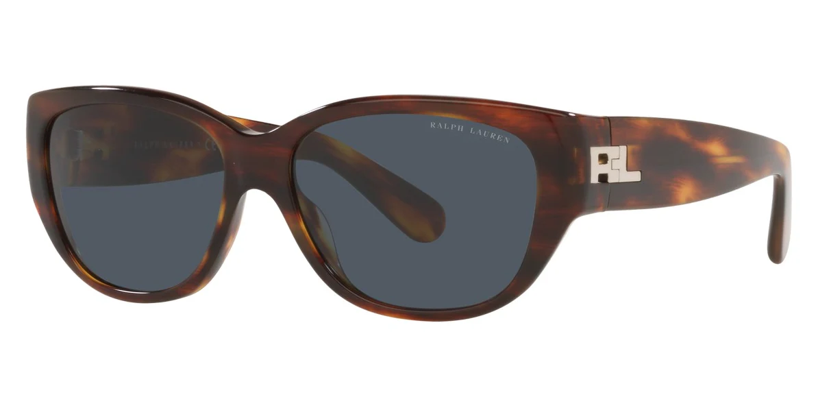 Ralph Lauren Women's Sunglasses Butterfly Striped Havana