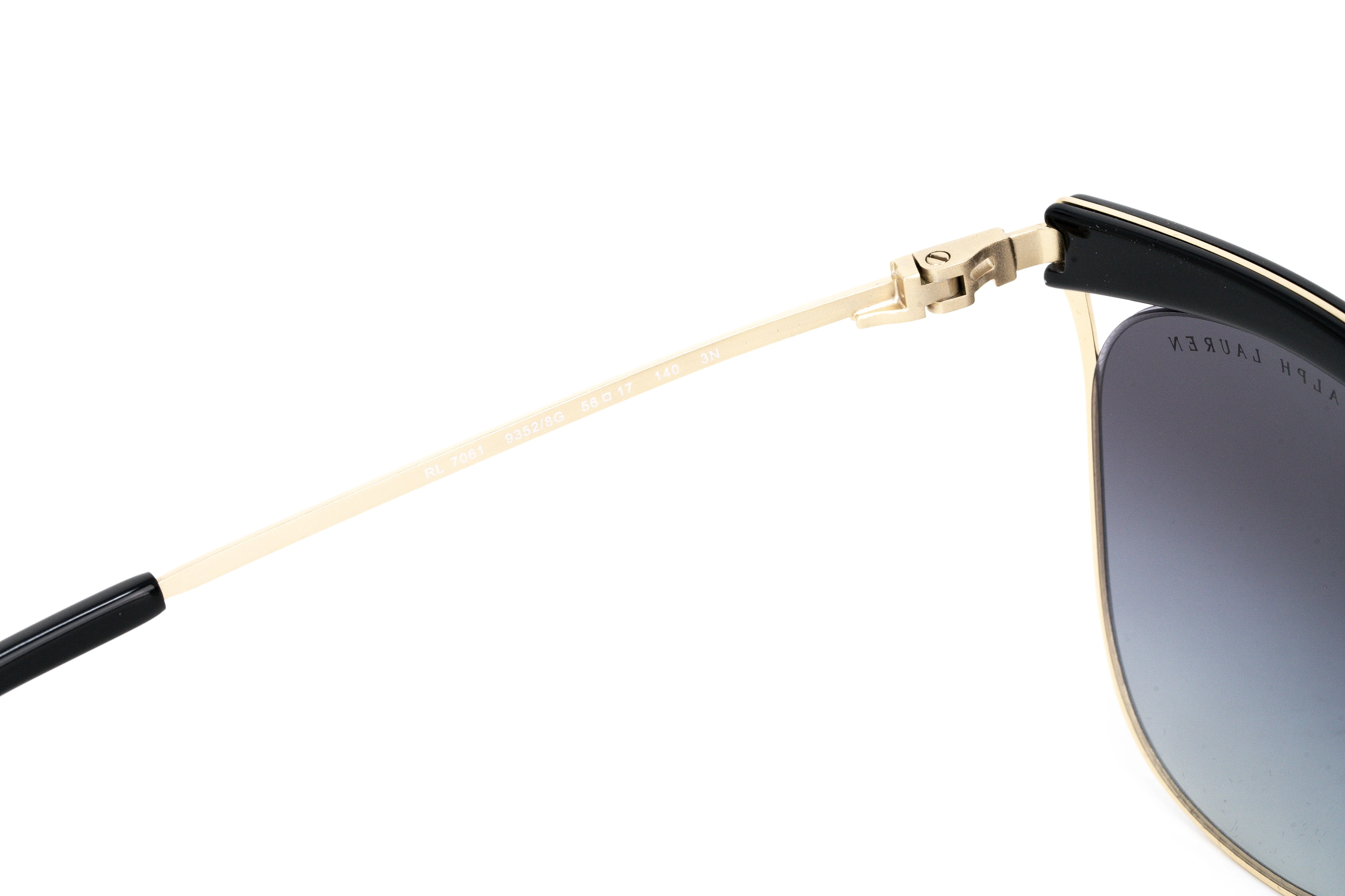 Ralph Lauren Women's Sunglasses Browline Black/Gold - Image 6