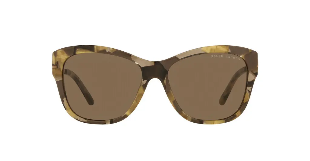 Ralph Lauren Women's Sunglasses Oversized Butterfly Mustard Marble - Image 2
