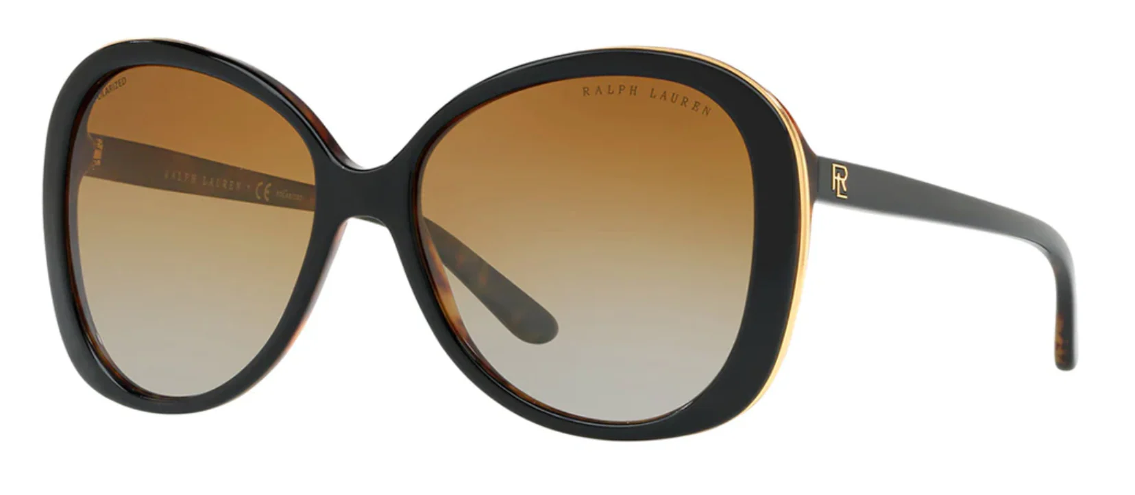 Ralph Lauren Women's Sunglasses Oversized Butterfly Black