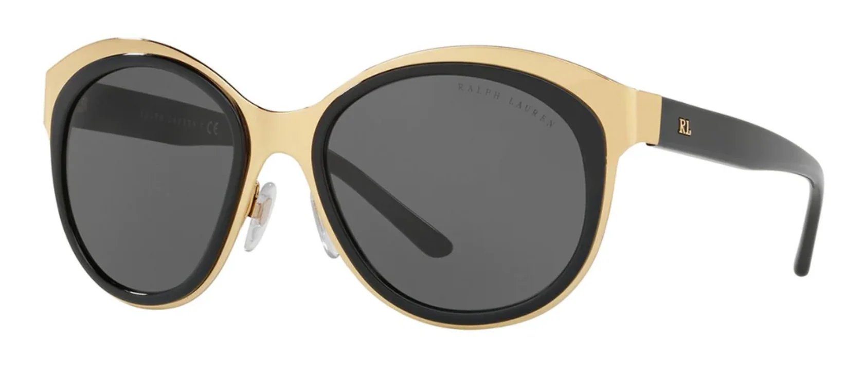 Ralph Lauren Women's Sunglasses Oversized Round Gold/Grey