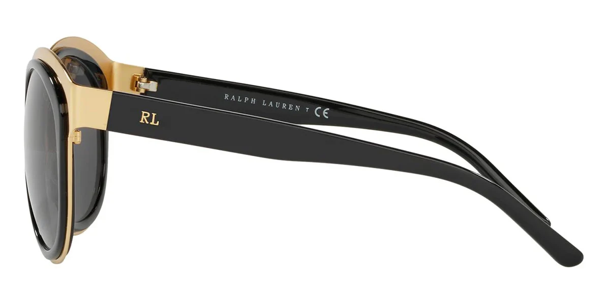 Ralph Lauren Women's Sunglasses Oversized Round Gold/Grey - Image 3