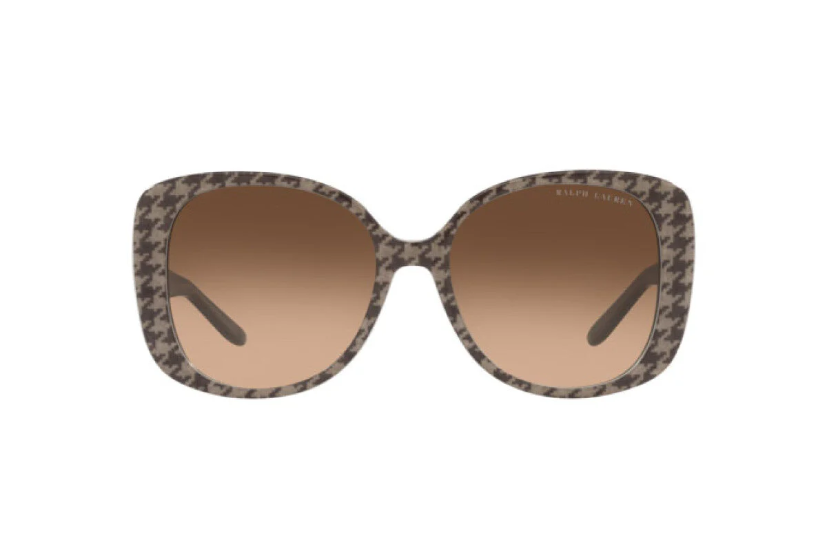 Ralph Lauren Women's Sunglasses Oversized Square Beige Houndstooth - Image 2