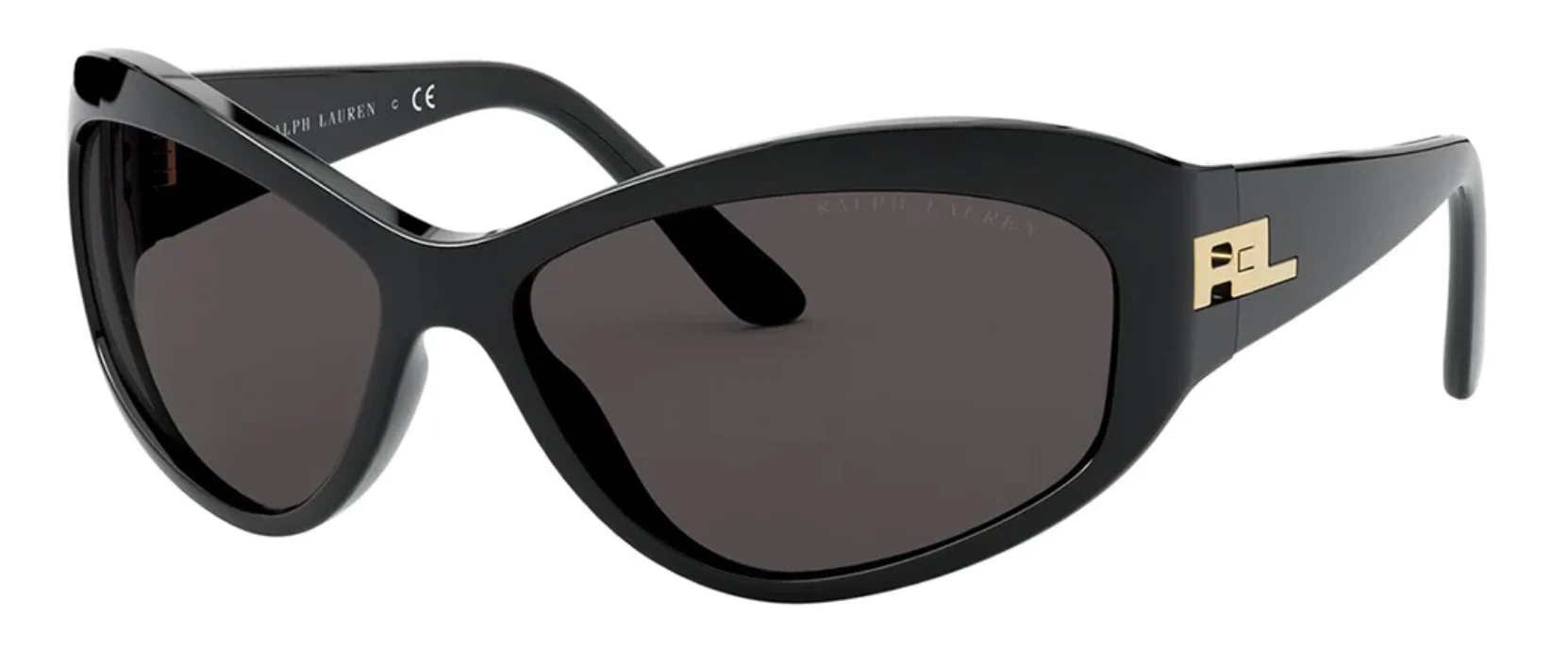 Ralph Lauren Women's Sunglasses Wraparound Black