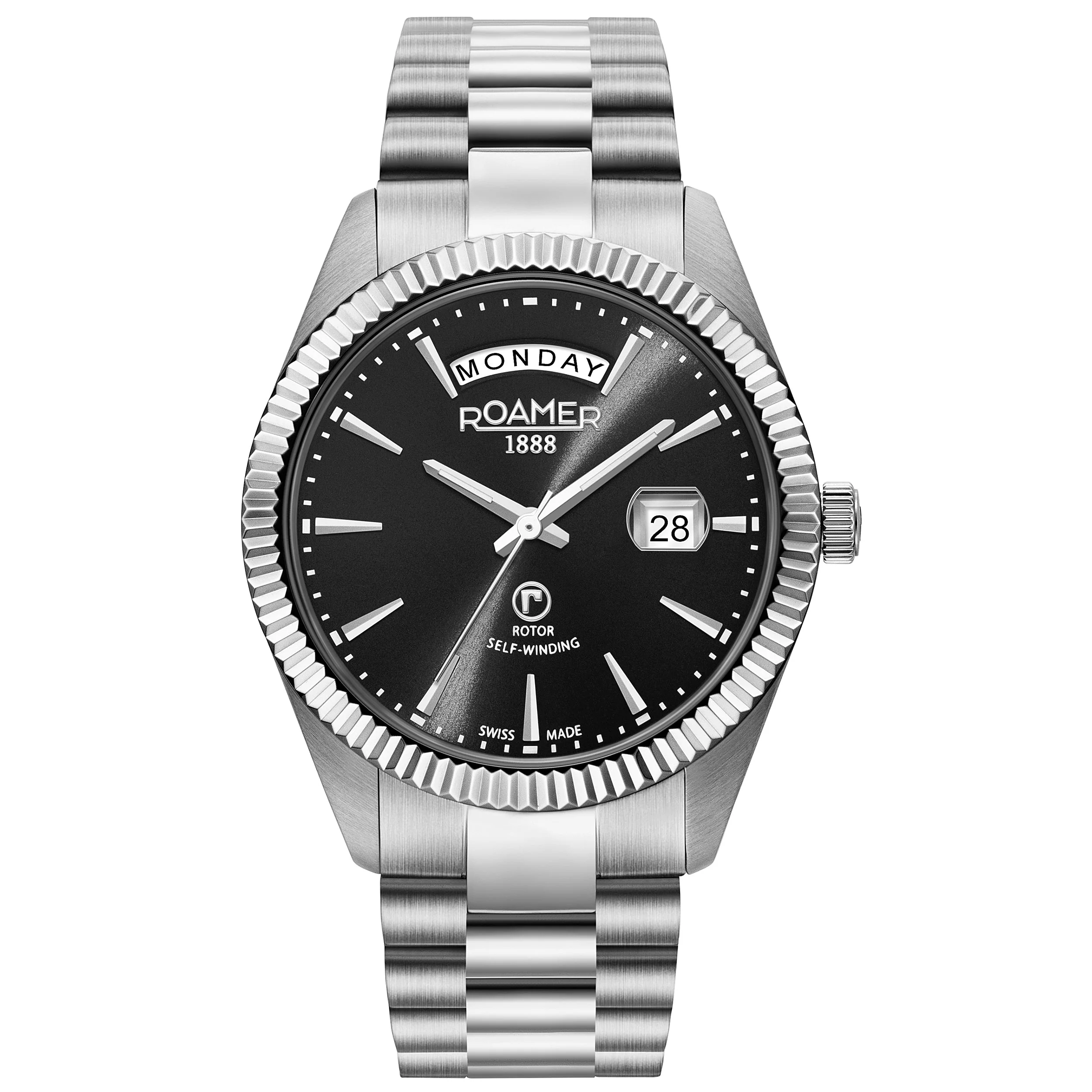 Roamer Primeline Day Date Men's Black Watch