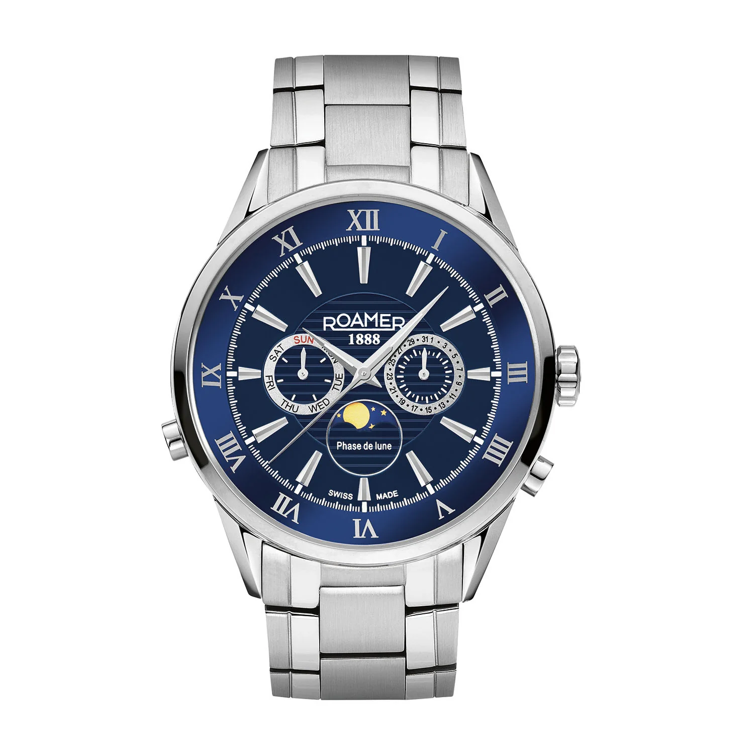 Roamer Superior Moonphase Men's Blue Watch