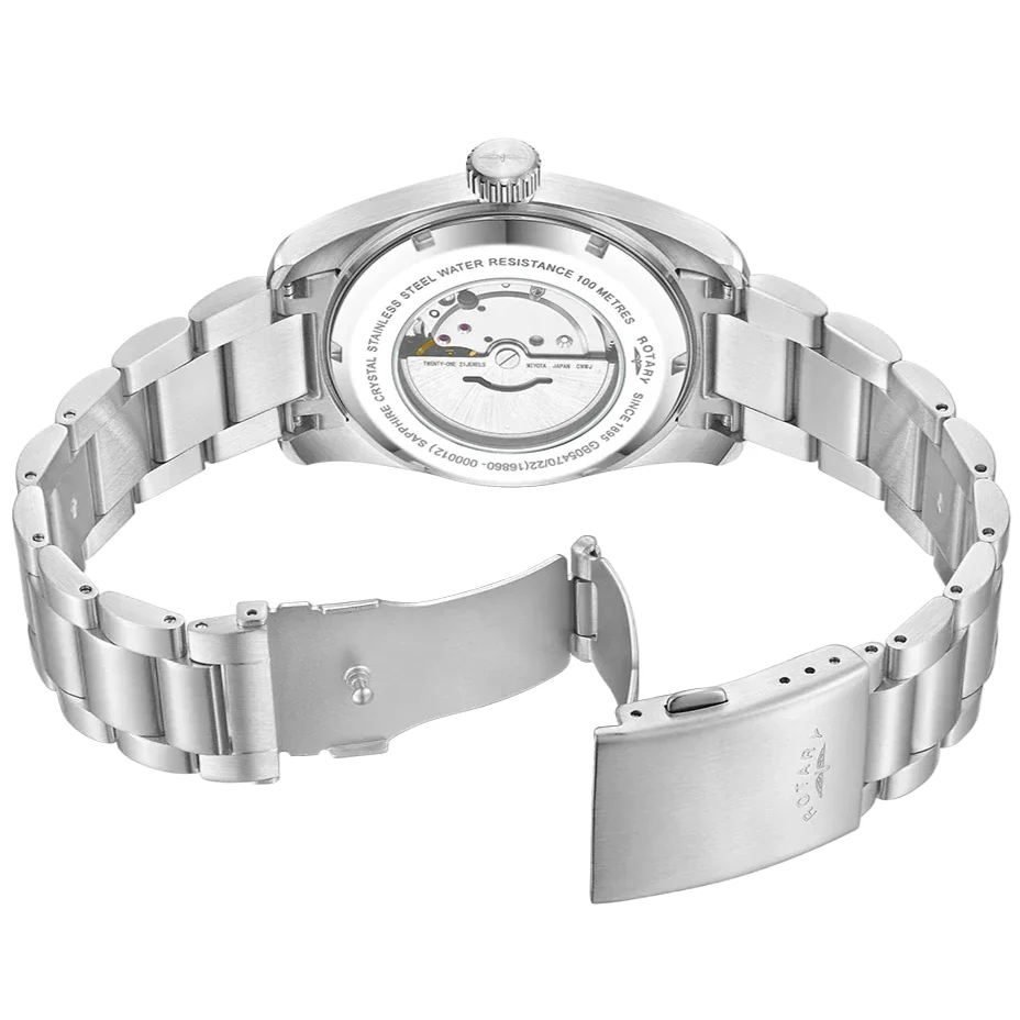 Rotary Commando Pilot Auto Men's Silver Watch - Image 3