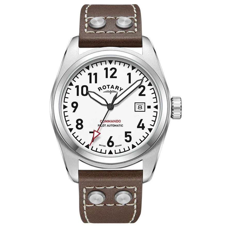 Rotary Commando Pilot Men's Brown Watch