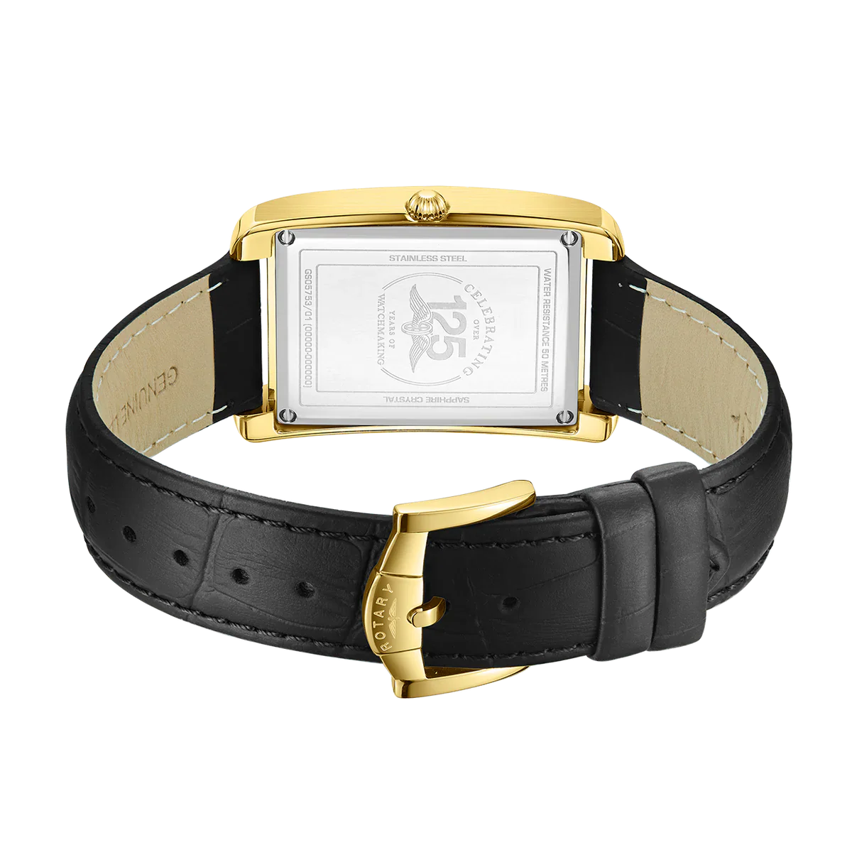 Rotary Dress Men's Yellow Gold Watch - Image 3