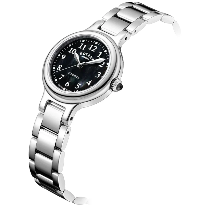 Rotary Elegance Ladies Black Watch - Image 2