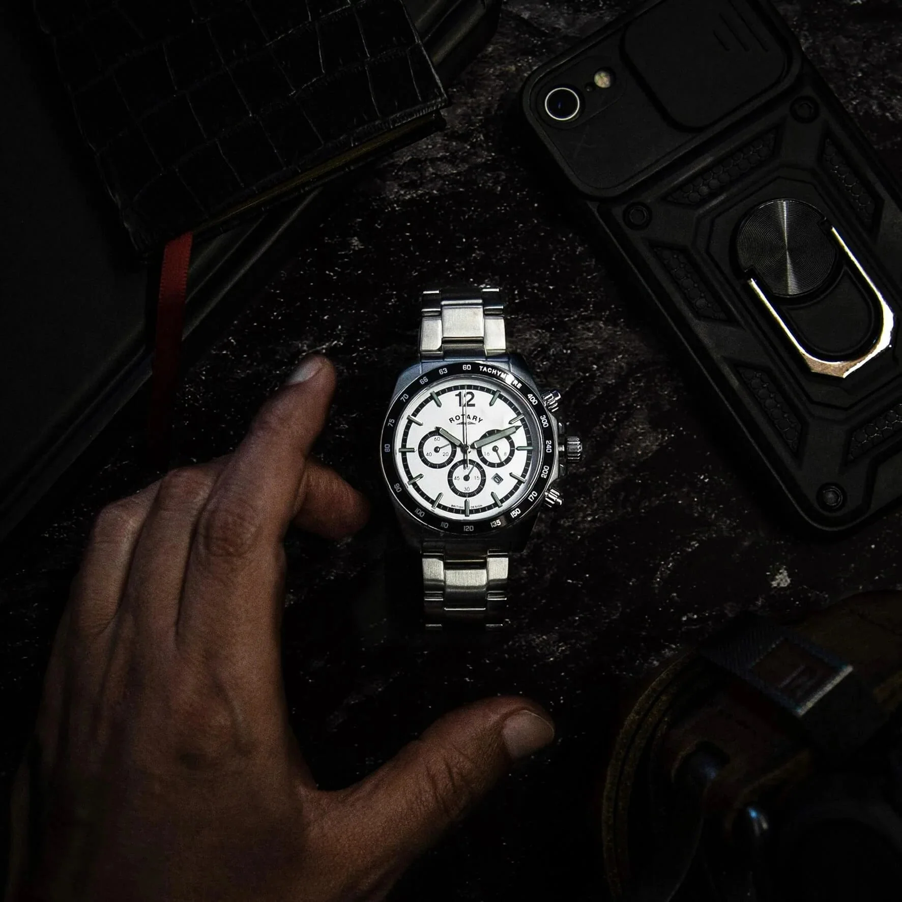 Rotary Henley Chrono Men's Silver Watch - Image 5