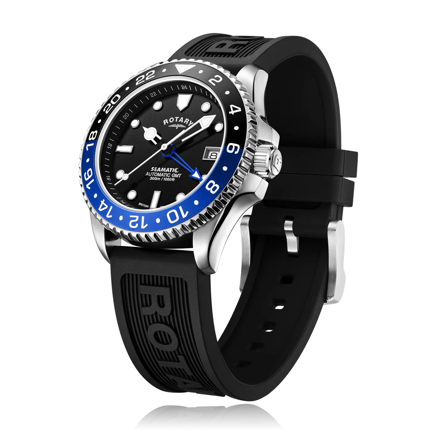 Rotary Seamatic GMT Men's Blue Black Watch - Image 2