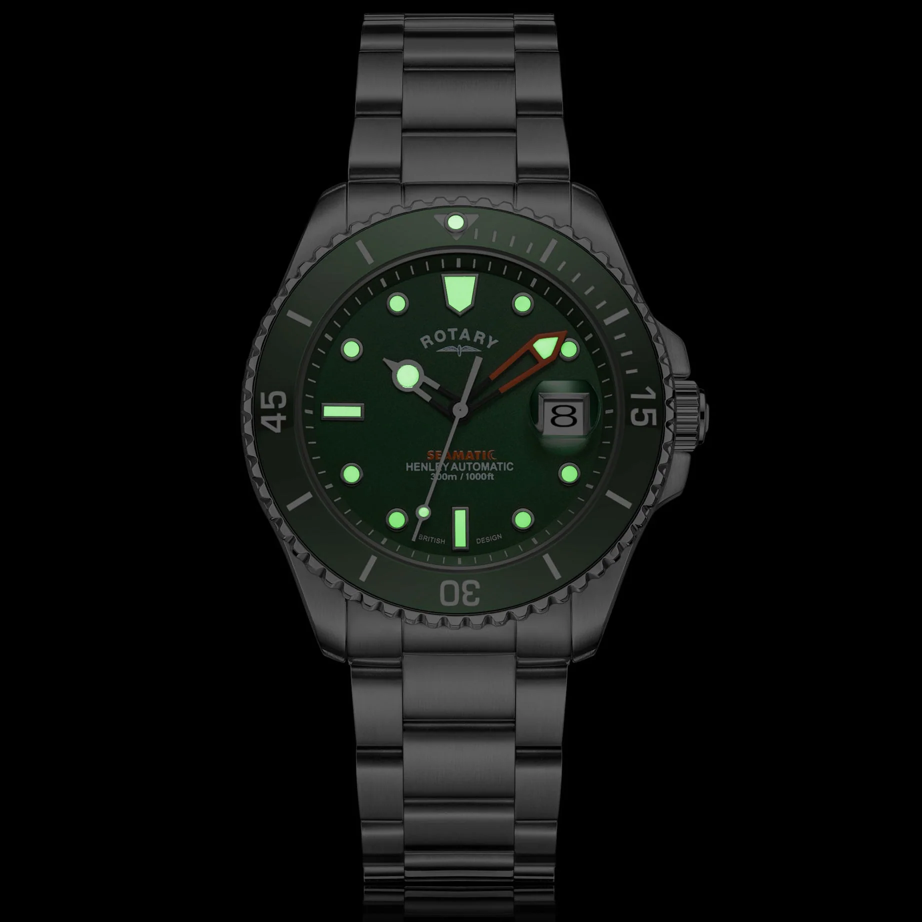 Rotary Seamatic Men's green Watch - Image 3