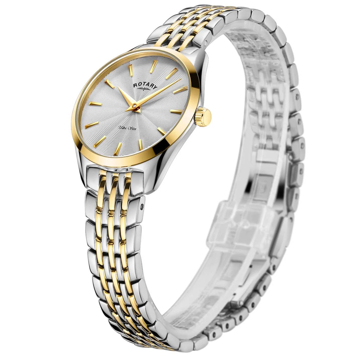 Rotary Ultra Slim Ladies White Watch - Image 2