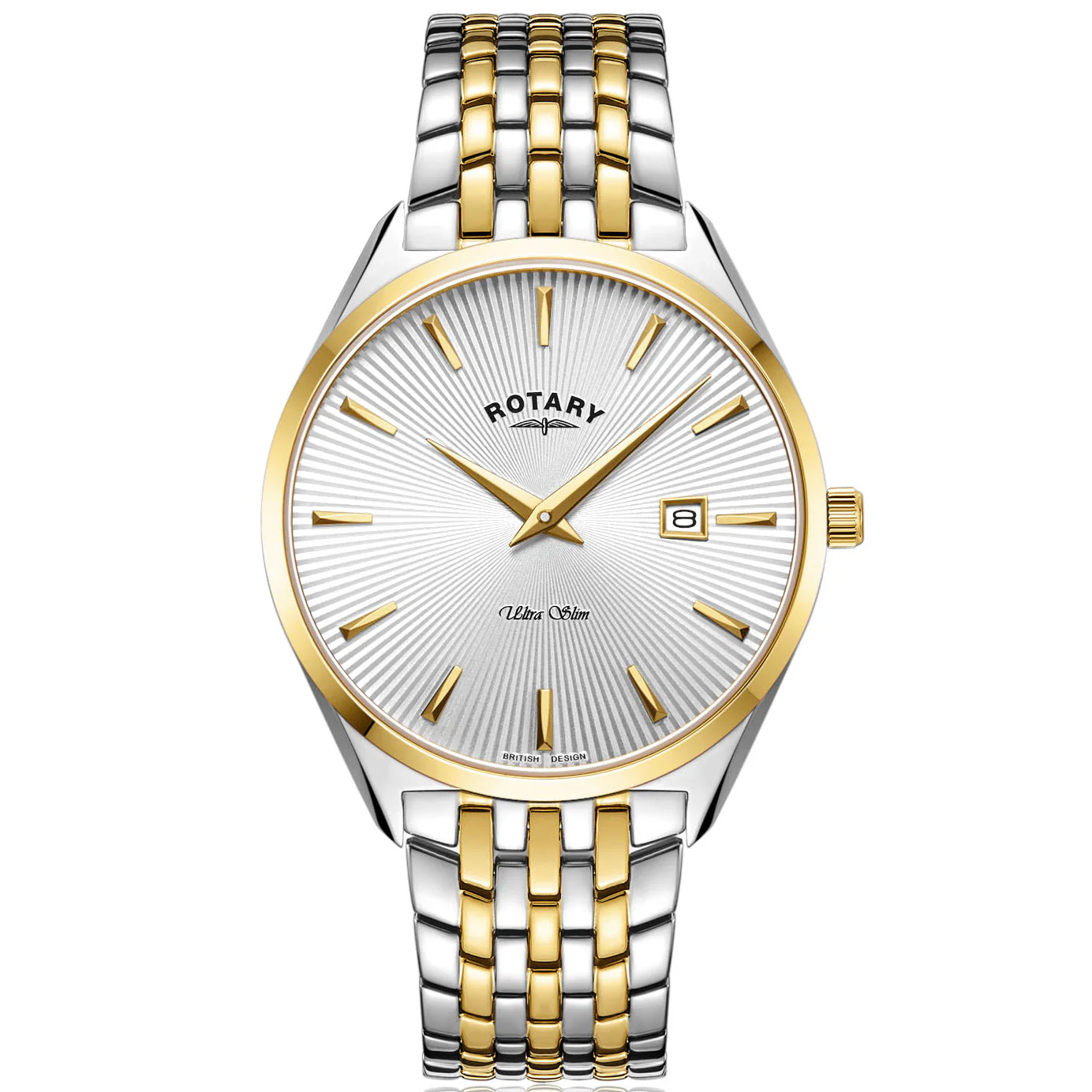 Rotary Ultra Slim Men's White Watch