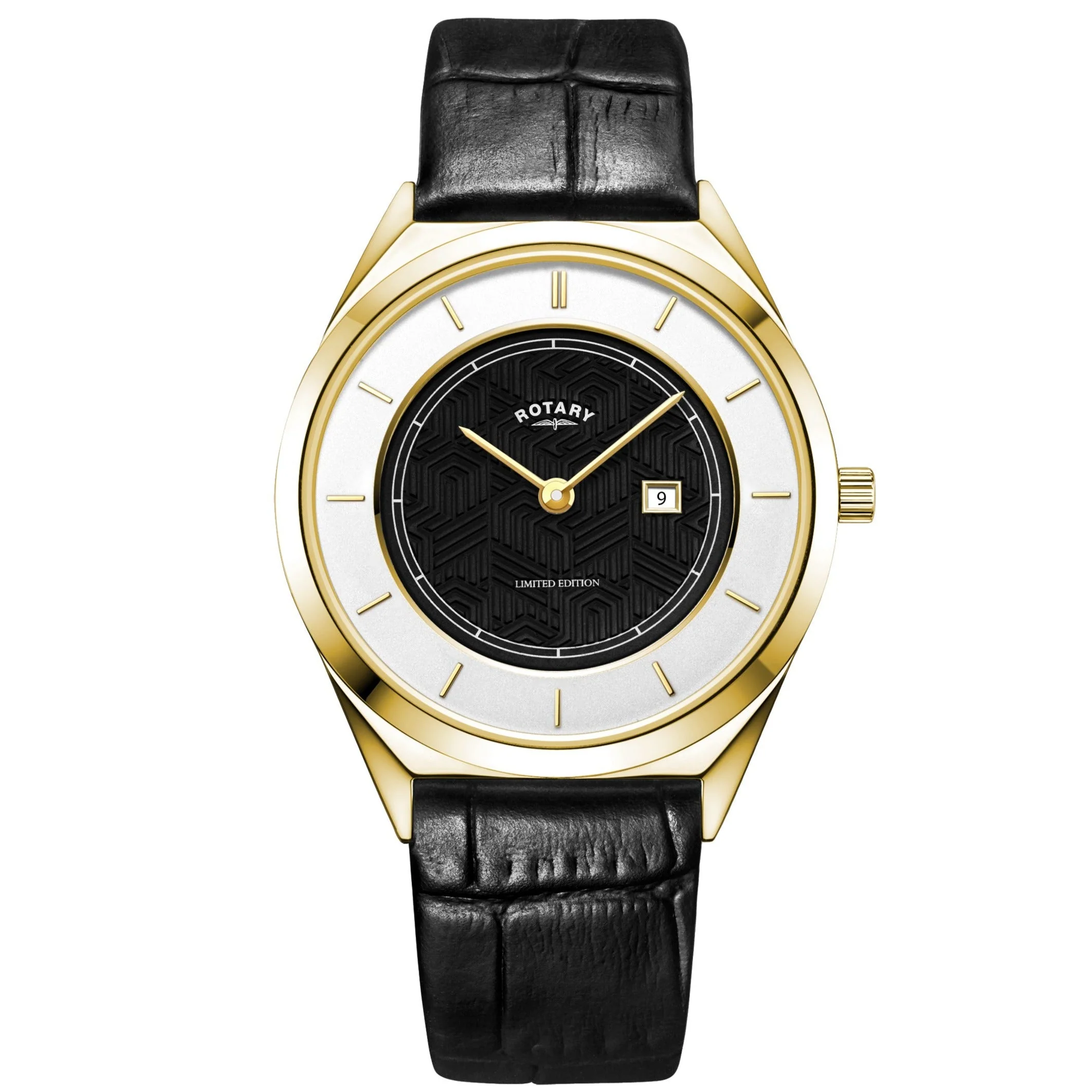 Rotary Ultra Slim Men's Black Watch
