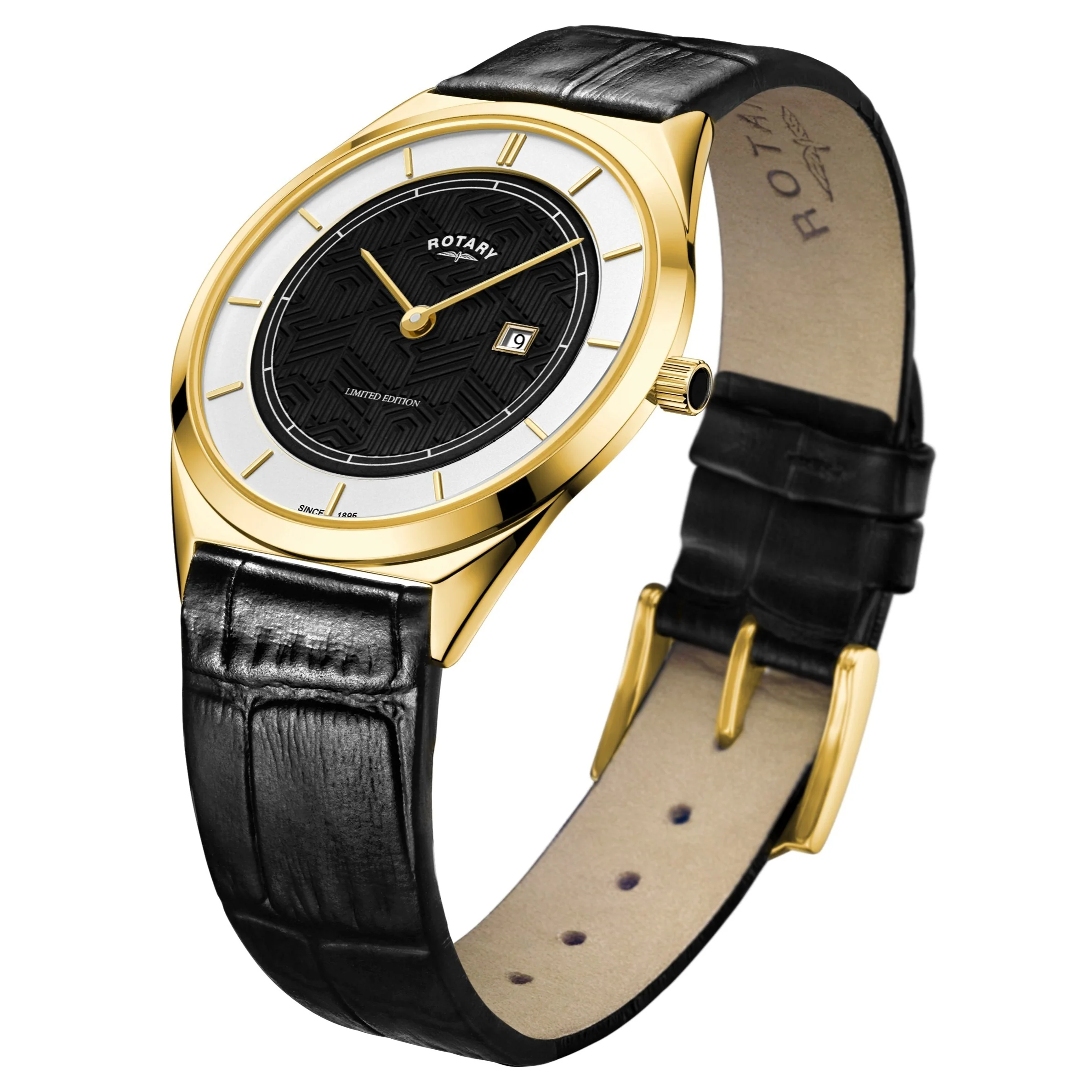 Rotary Ultra Slim Men's Black Watch - Image 2