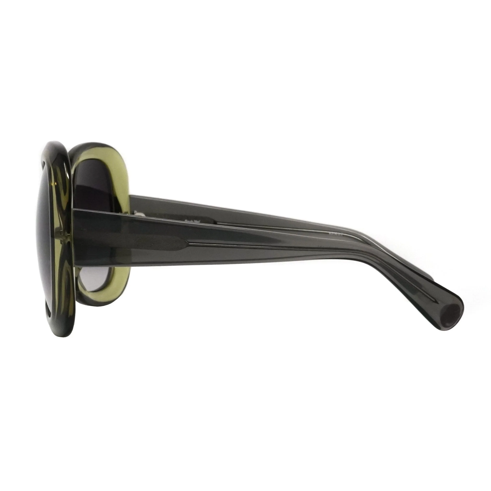 Rue De Mail Sunglasses Oversized Green Brown - Image 2