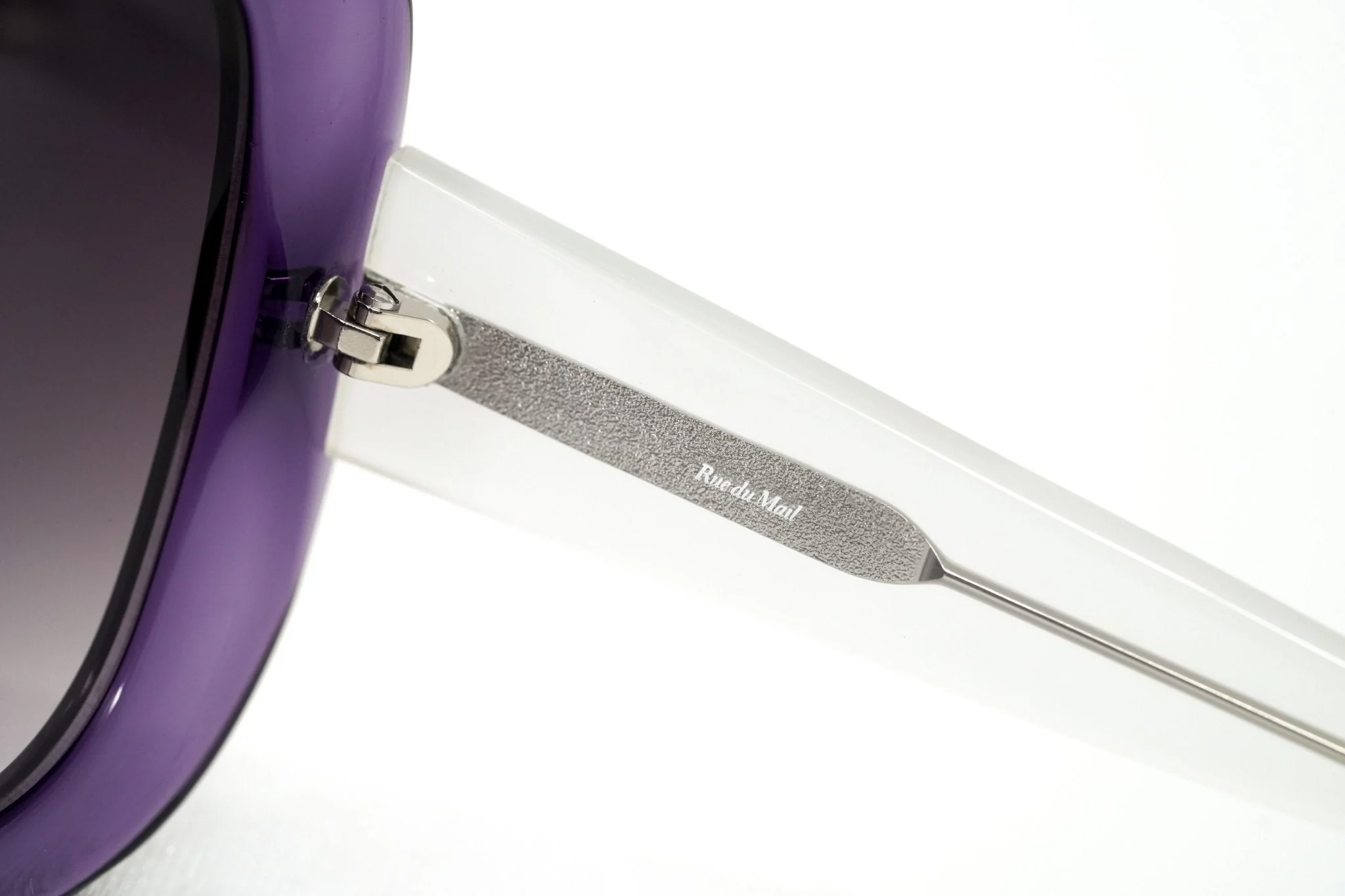 Rue De Mail Sunglasses Oversized Purple and White - Image 8