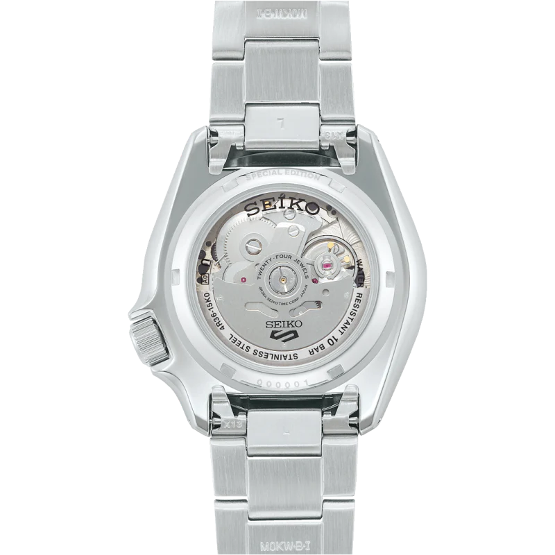 Seiko 5 Sports Men's Black/White Checker Flag Special Edition Watch - Image 2