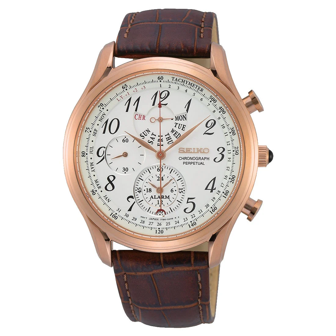 Seiko Men's Brown Perpetual Watch