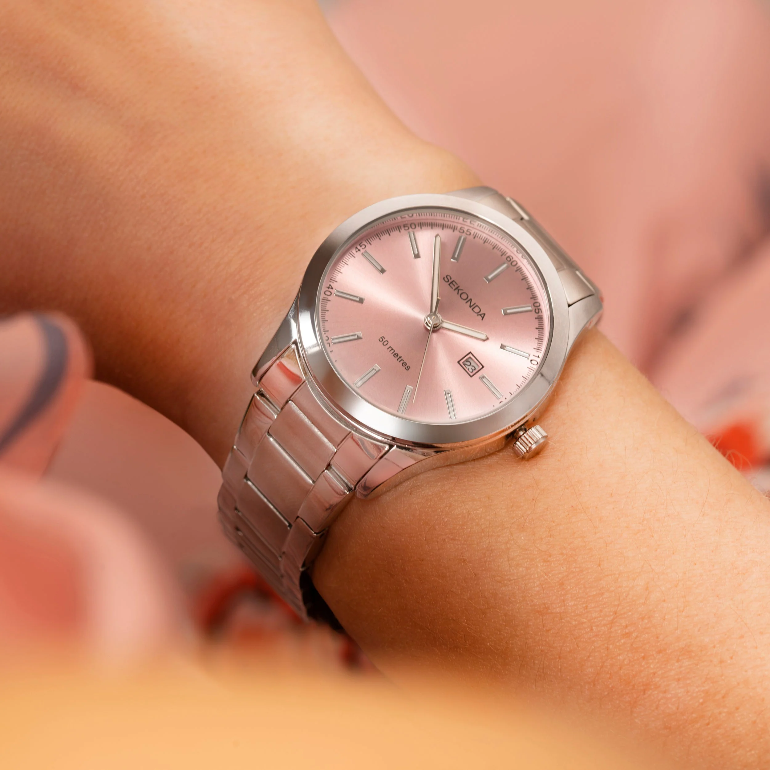 Sekonda Ladies Pink Watch - Image 2